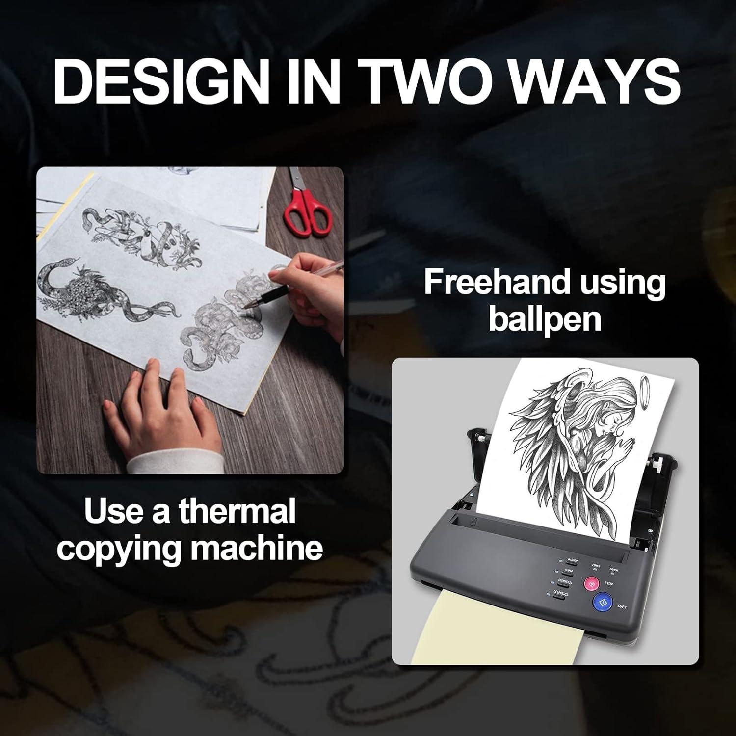 Kit de Pieles de Práctica de Tatuaje Autdor 33Pcs - 30Pcs Papel