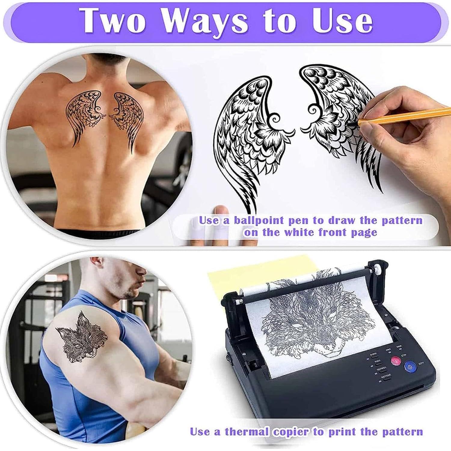 Papel de Transferencia de Tatuajes Usiriy A4 50 Hojas Reutilizables