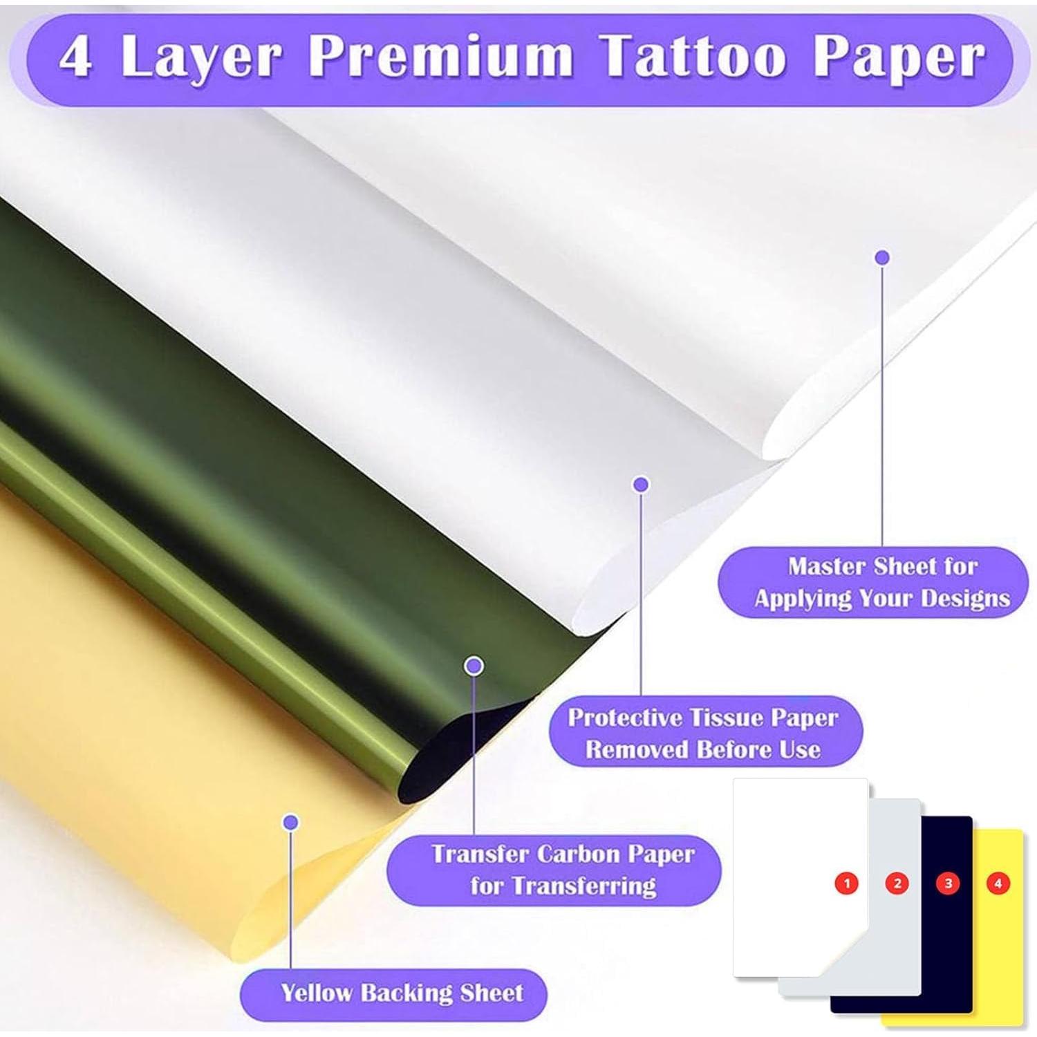 Papel de Transferencia de Tatuajes Usiriy A4 50 Hojas Reutilizables