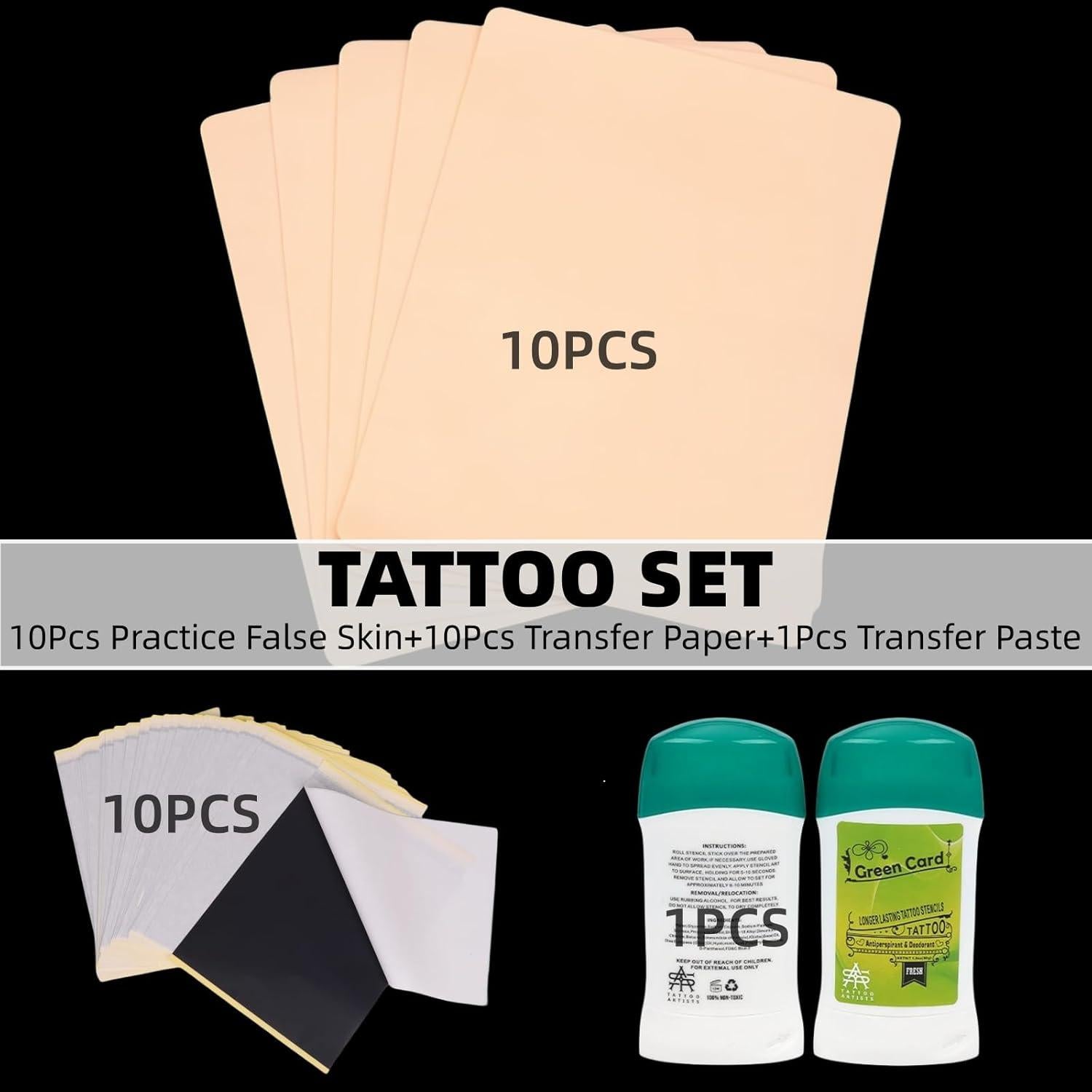 Kit de Práctica de Tatuajes Pmuul - 21 Piezas para Principiantes