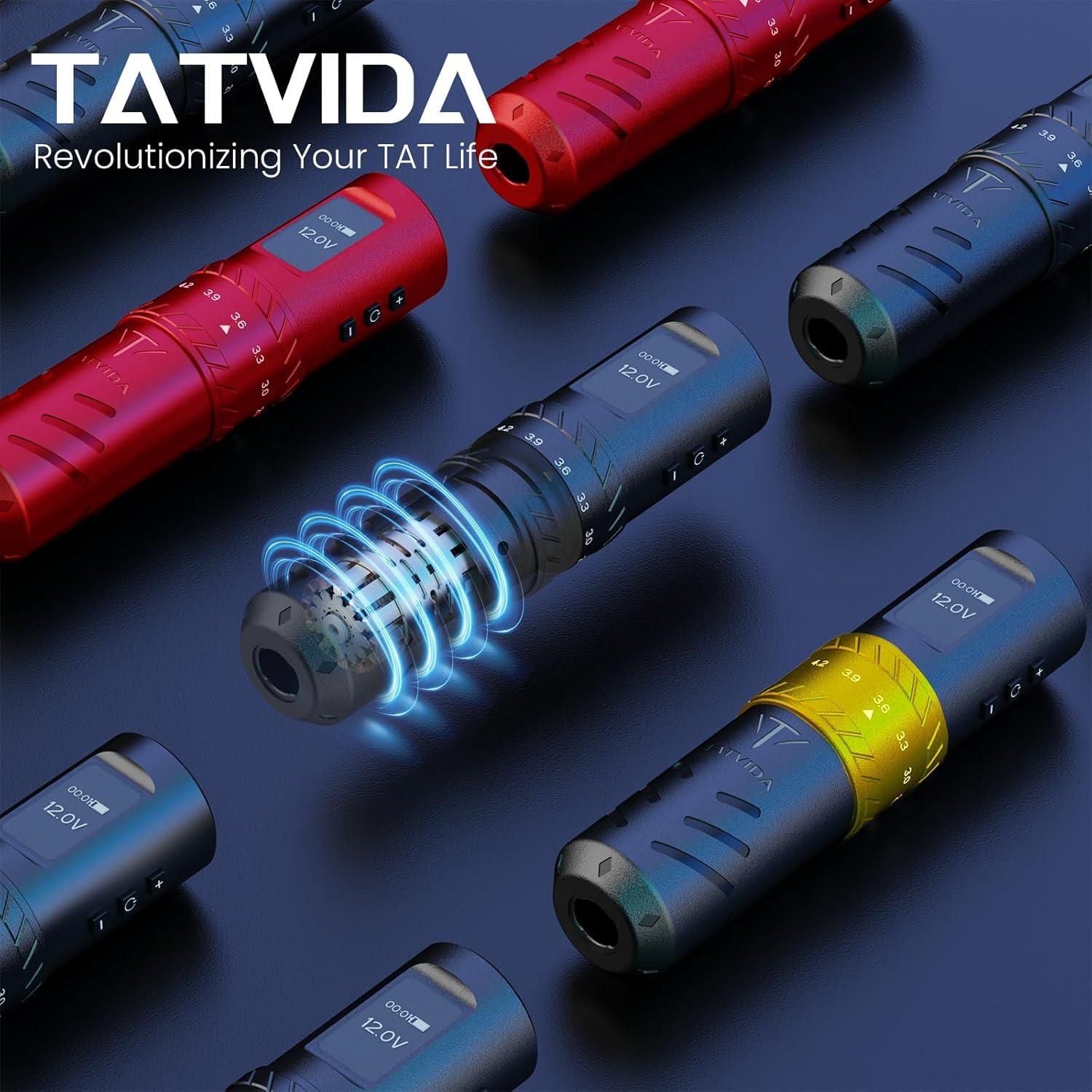 Kit de Tatuaje Inalámbrico TATVIDA con Batería 2400mAh y Agujas