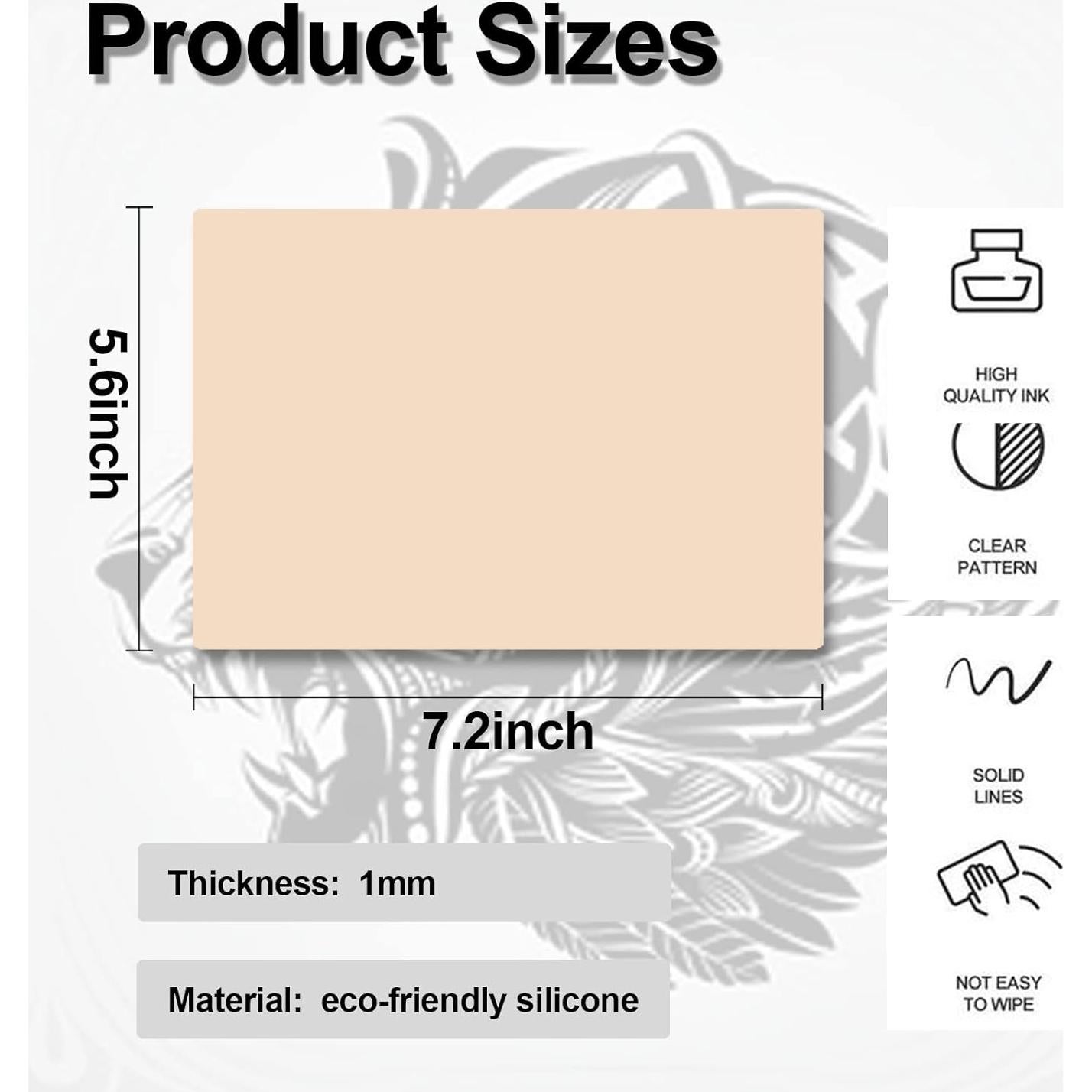 Kit de Práctica de Tatuaje Combofix 20 Piezas - Piel Falsa y Papel de Transferencia