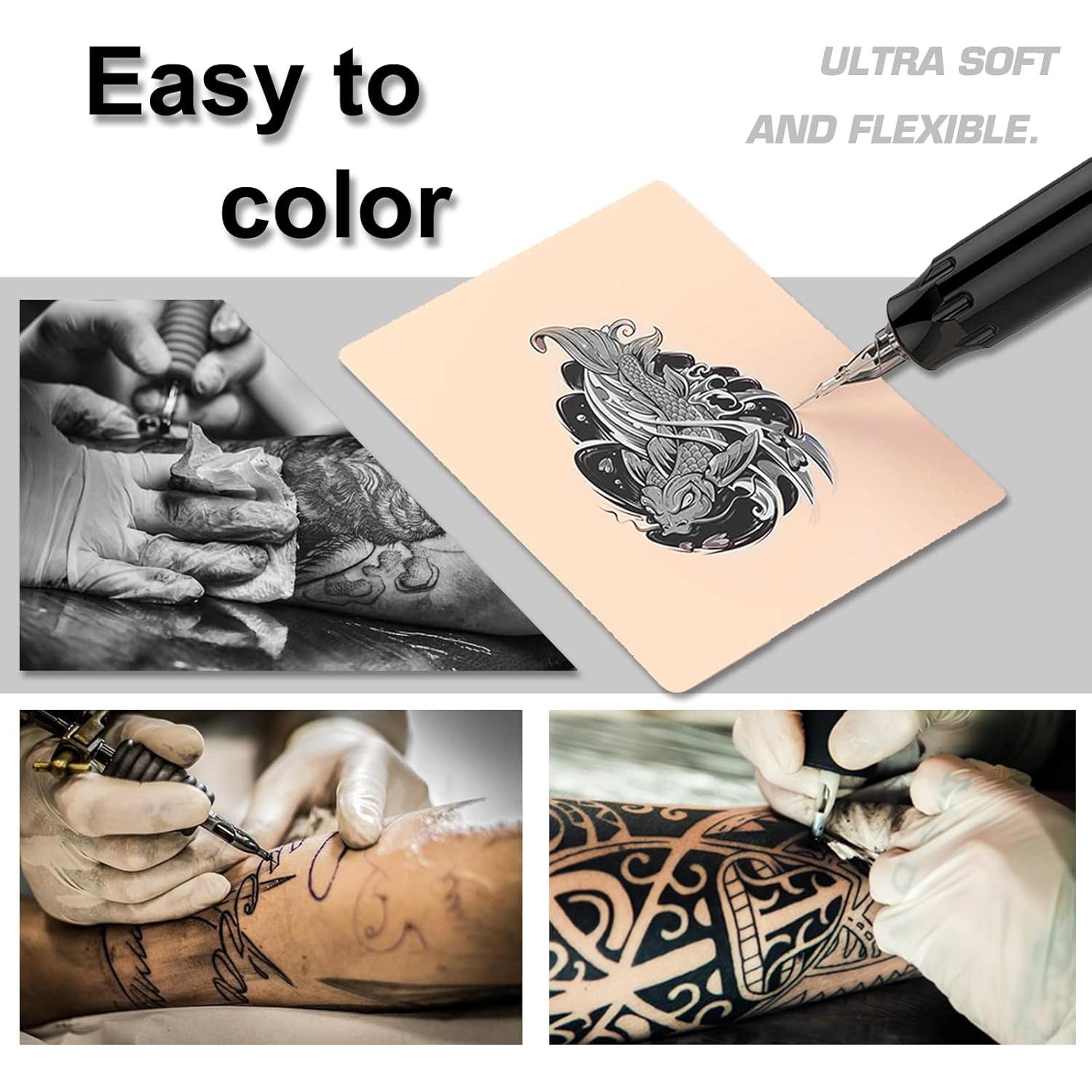 Kit de Práctica de Tatuaje Combofix 20 Piezas - Piel Falsa y Papel de Transferencia