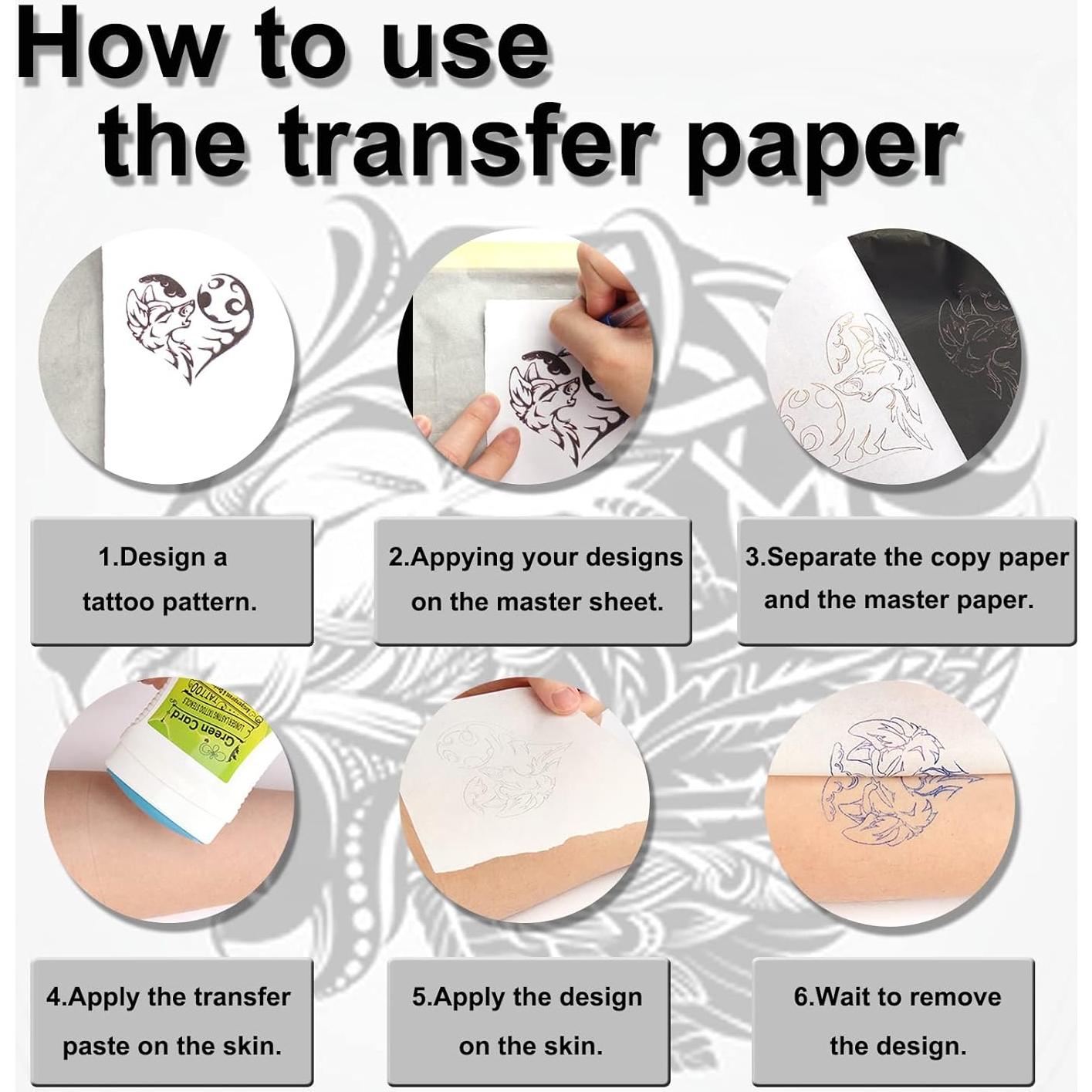 Kit de Práctica de Tatuaje Combofix 20 Piezas - Piel Falsa y Papel de Transferencia