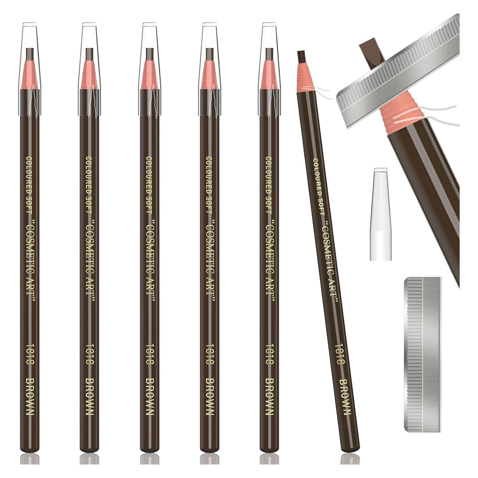 Kit de Maquillaje de Cejas Impermeable Kaiqikaixi 6 Piezas Marrón