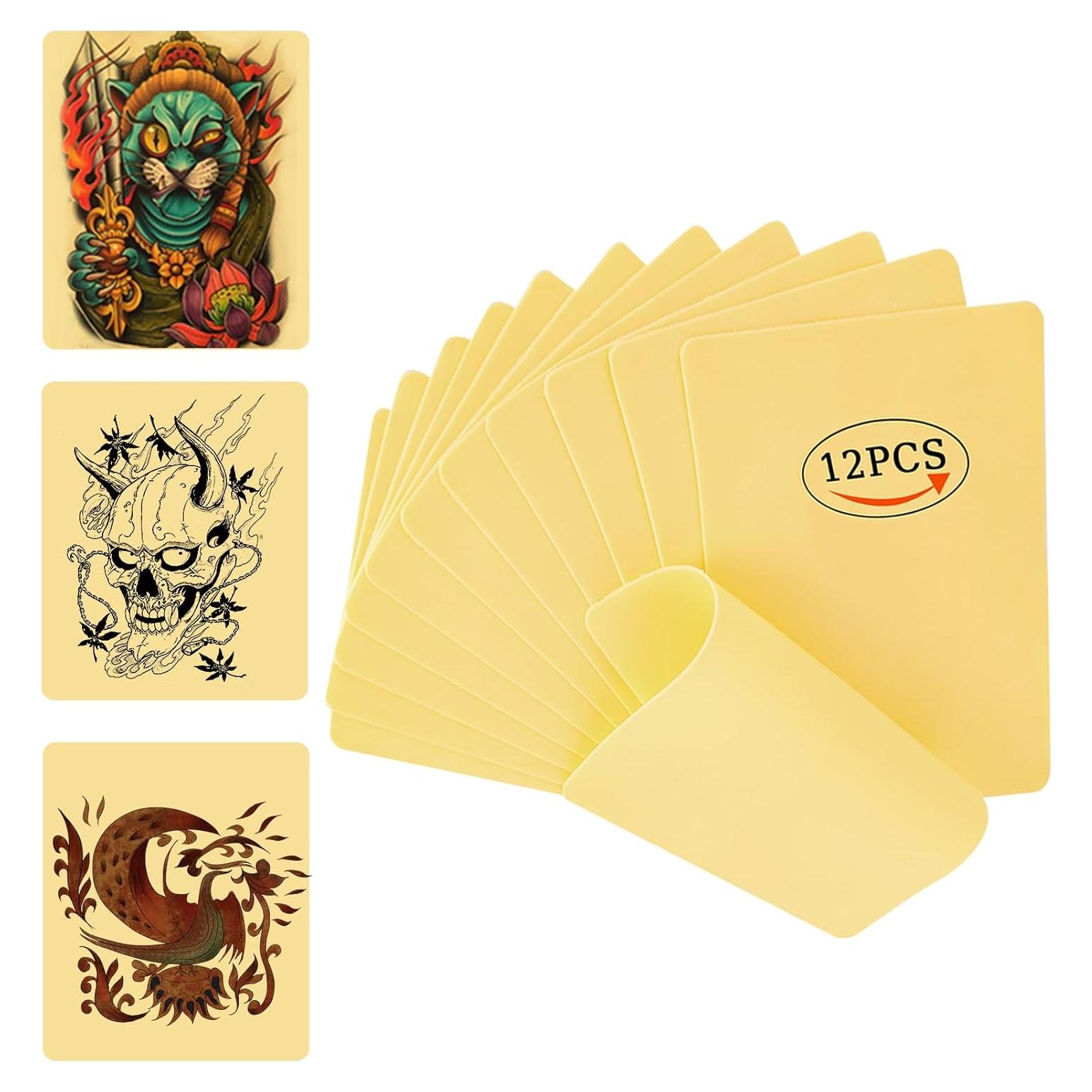 12 Piezas Piel de Práctica para Tatuaje UPTATSUPPLY 20x15cm