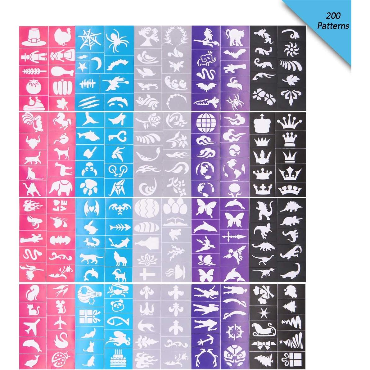 Kit de Plantillas de Pintura Facial ApolDirect - 20 Piezas Reutilizables