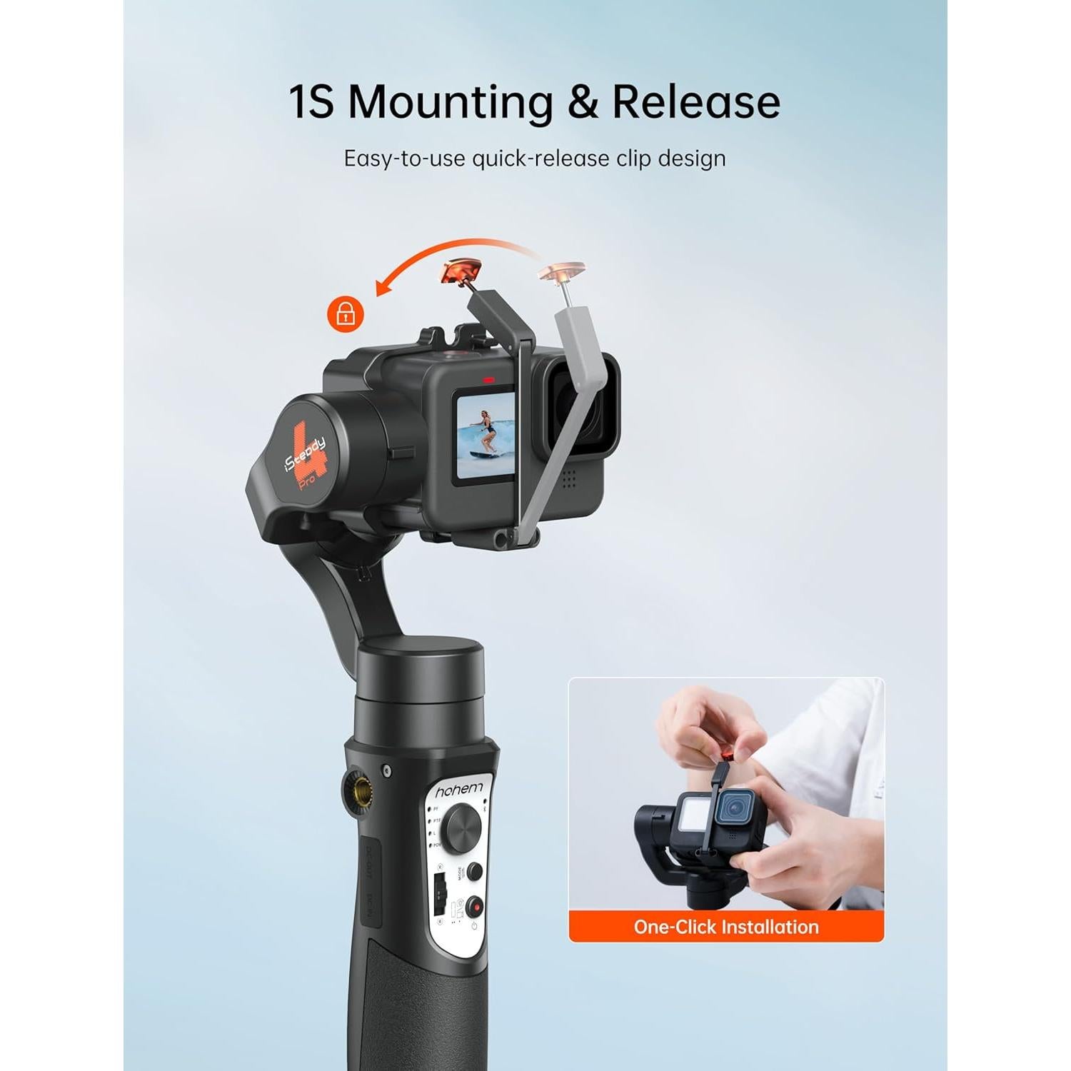 Estabilizador de Cardán Hohem iSteady Pro 4 para GoPro