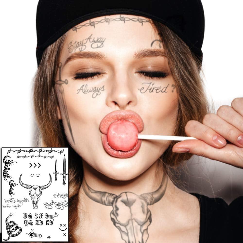 Kit de 6 Hojas de Tatuajes Temporales Jacknb - 20.83x14.73 cm