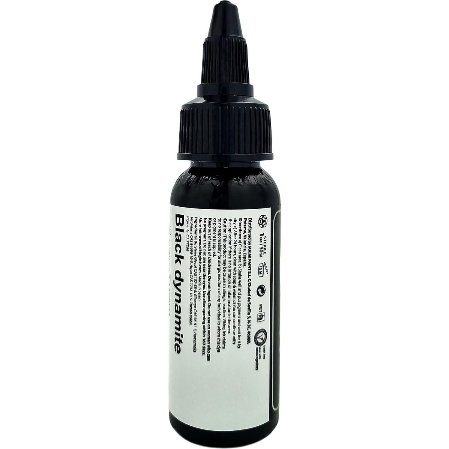 Tinta de Tatuaje Viking Ink Negro Dinamita 29.57 ml