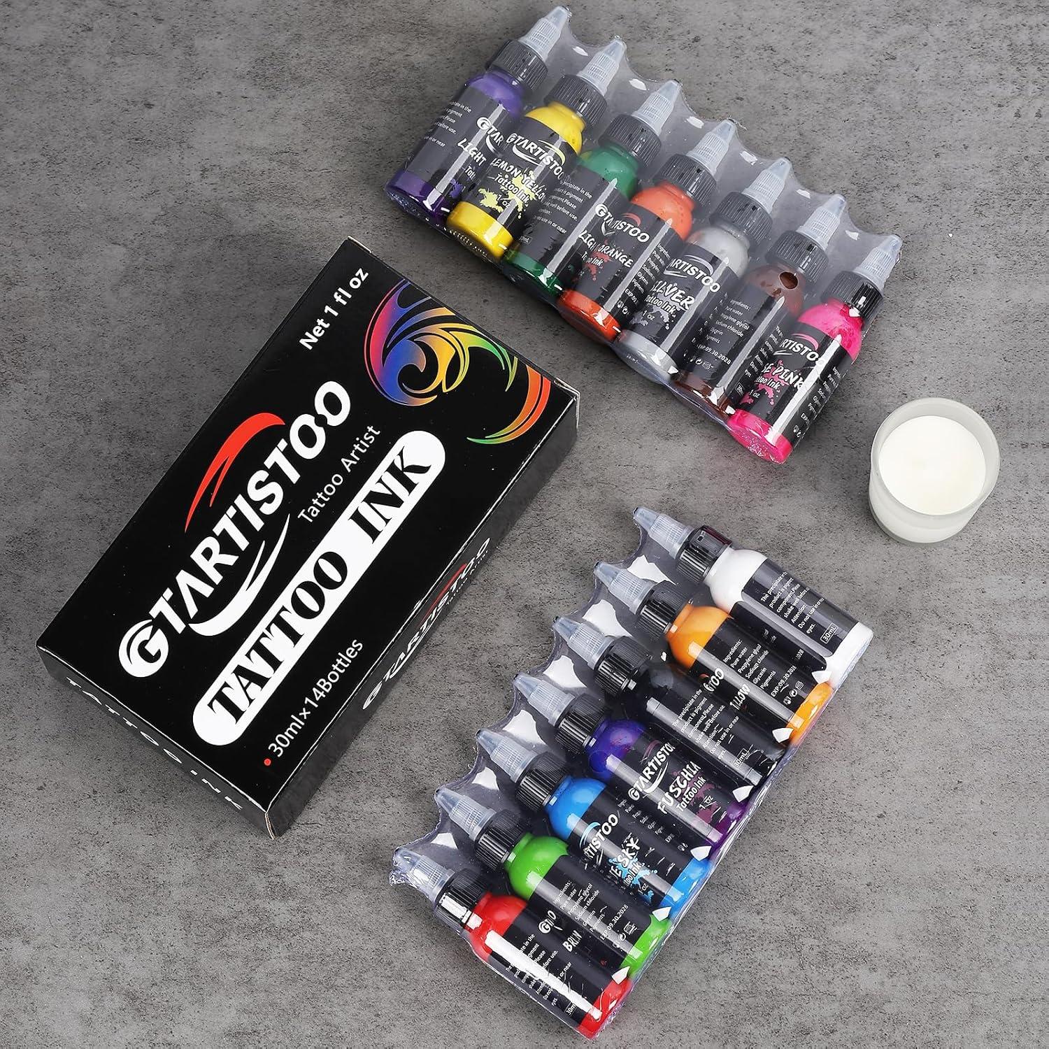 Tinta para Tatuajes Profesional GTARTISTOO 14 Colores 30ml