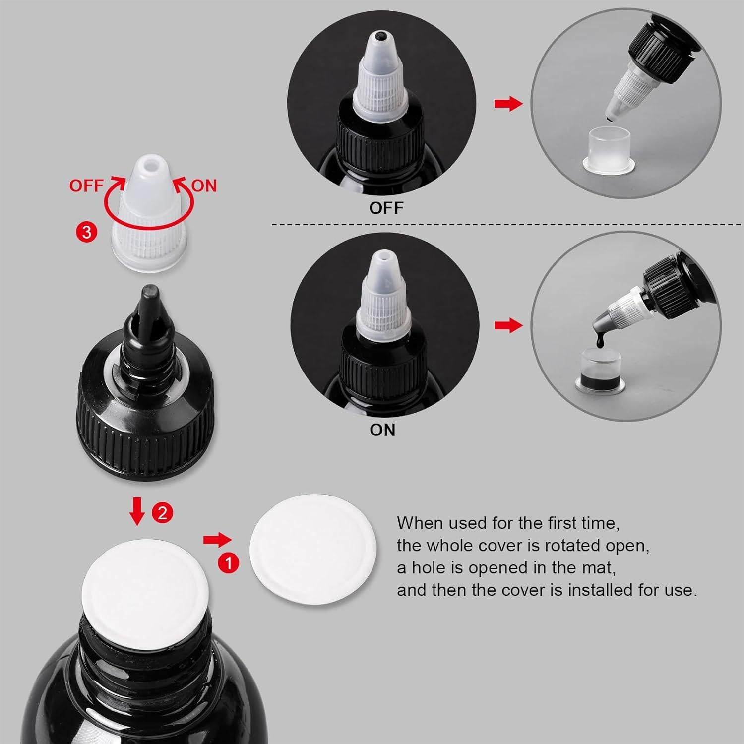 Tinta de Tatuaje Negra PFARRER 60ml Vegana Alta Calidad