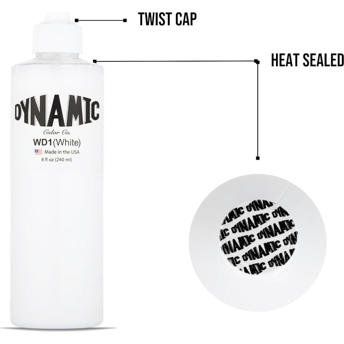 Tinta de Tatuaje Blanca Dynamic Color Co - Vegana, Esterilizada