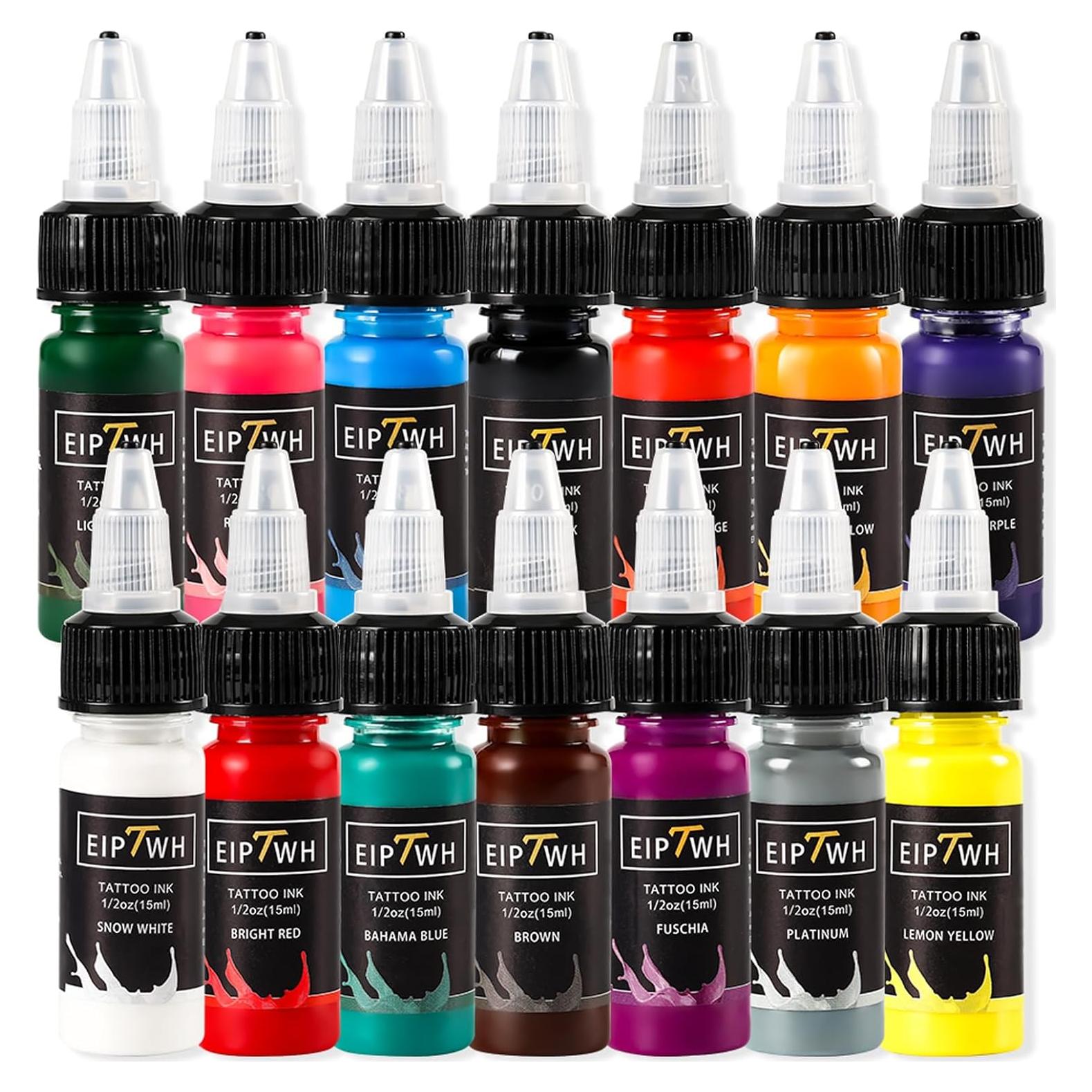 Juego de Tinta para Tatuajes EIPTWH 14 Colores 15ml