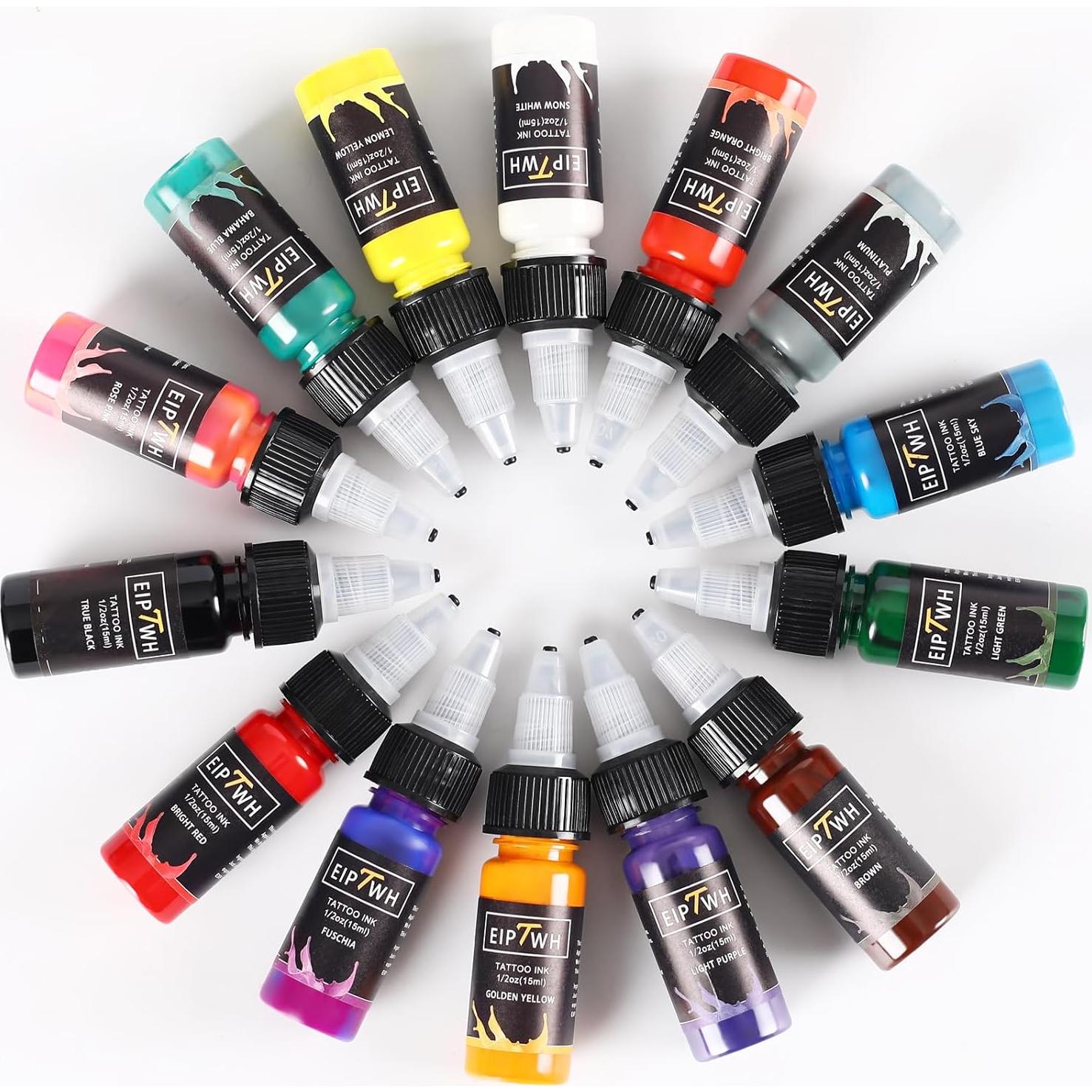 Juego de Tinta para Tatuajes EIPTWH 14 Colores 15ml