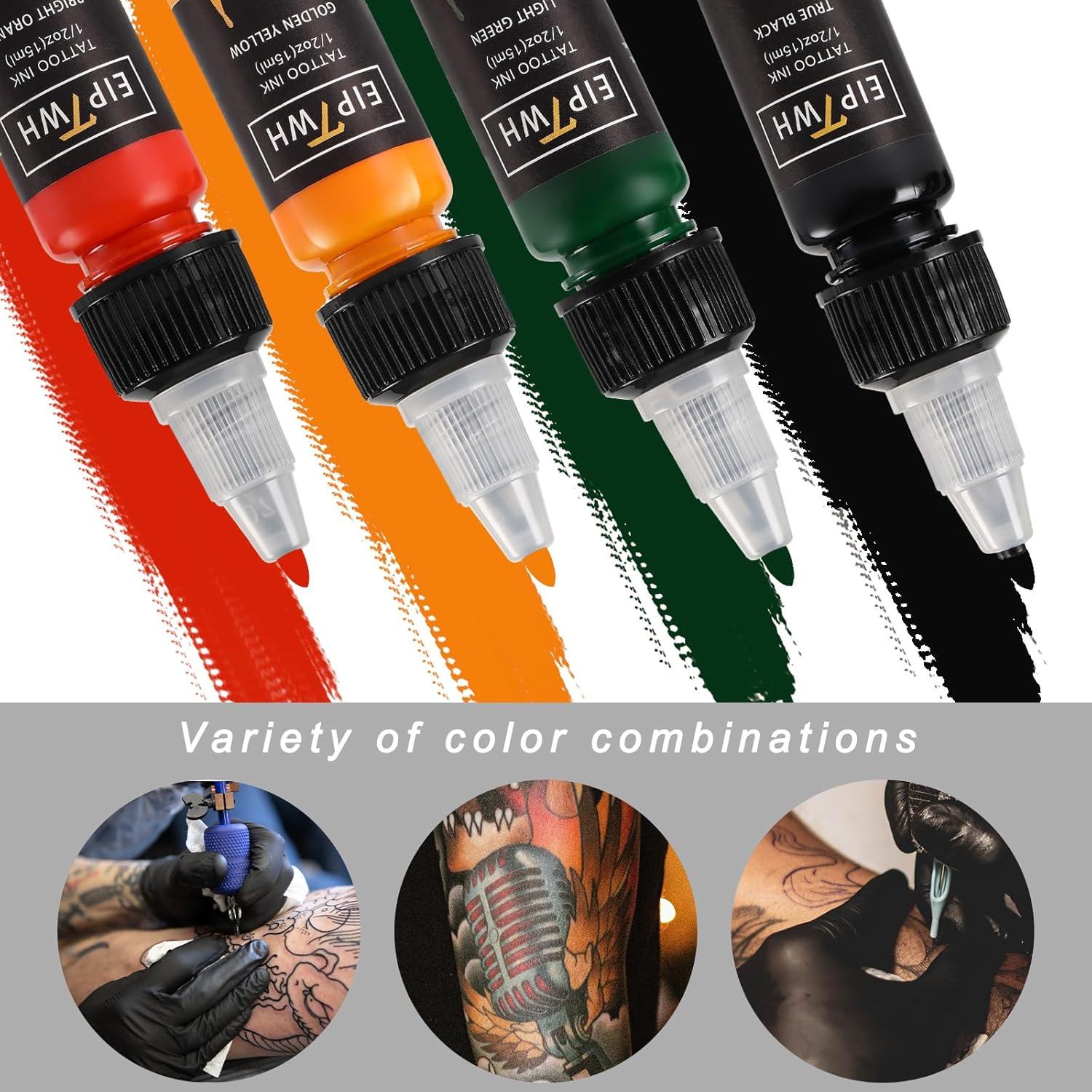 Juego de Tinta para Tatuajes EIPTWH 14 Colores 15ml