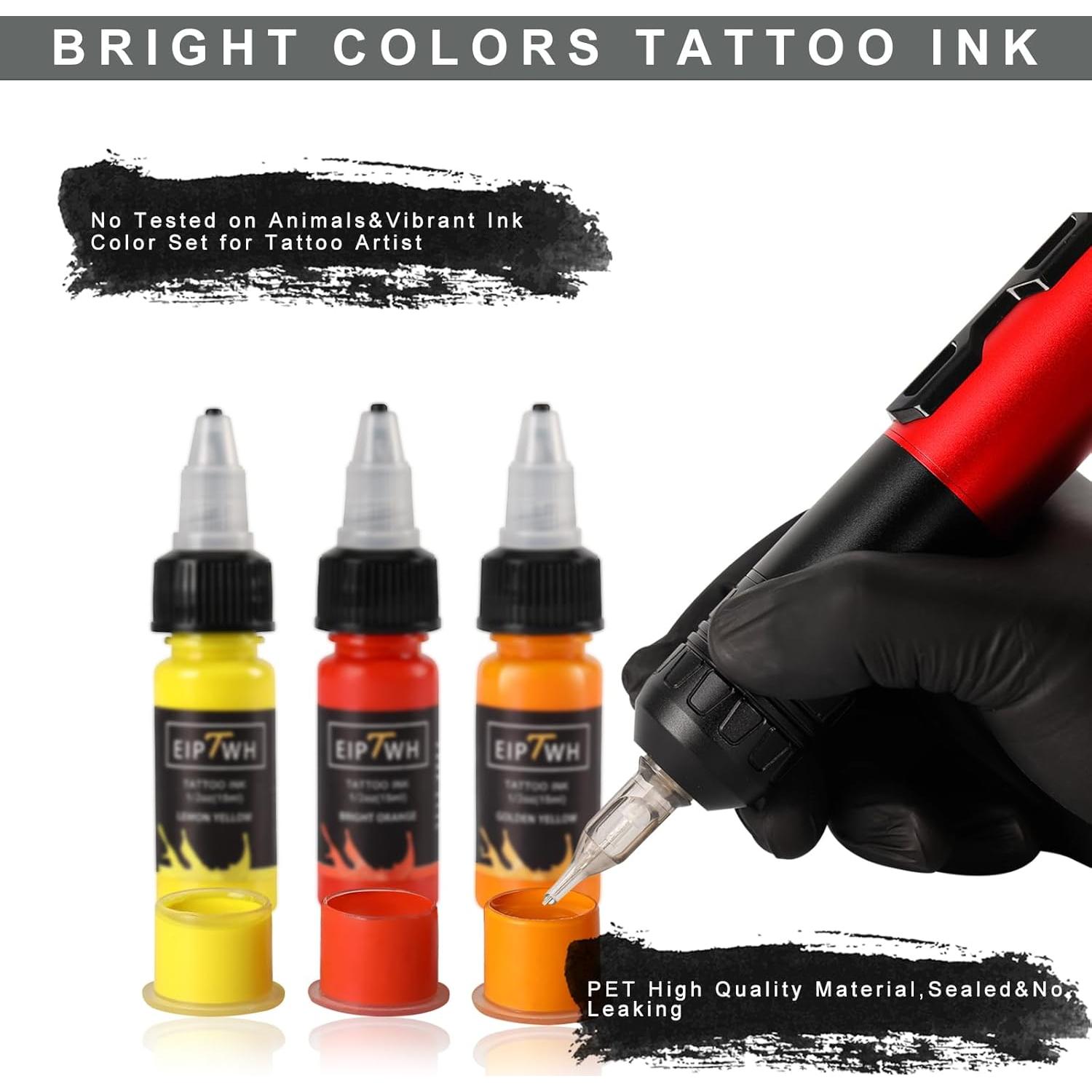 Juego de Tinta para Tatuajes EIPTWH 14 Colores 15ml