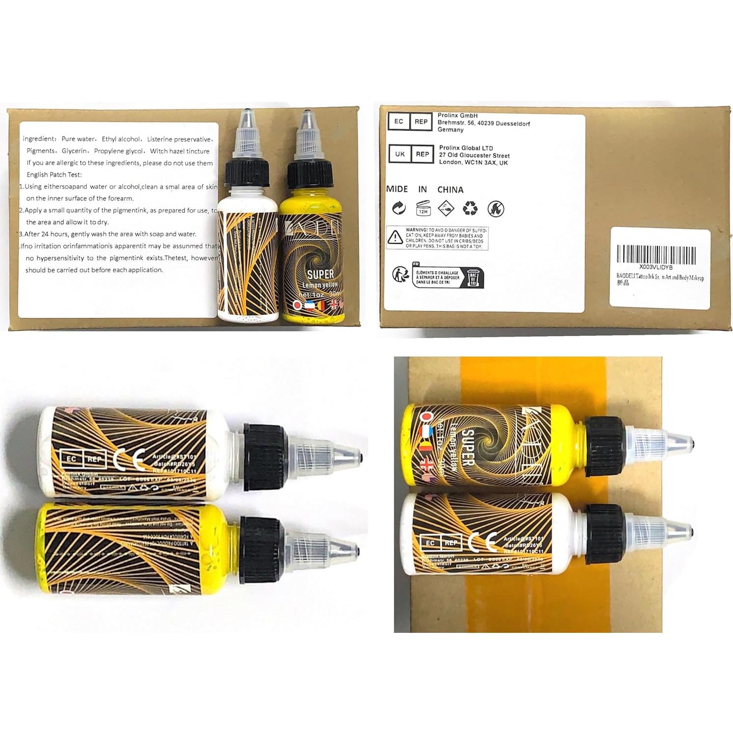 Set de Tinta para Tatuajes BAODELI 14 Colores 30ml