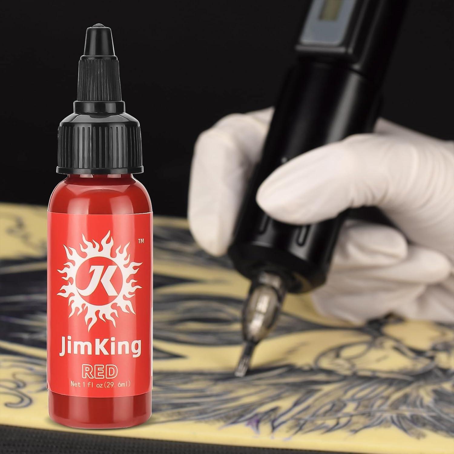 Tinta para Tatuajes JimKing 30ml Color Rojo Natural