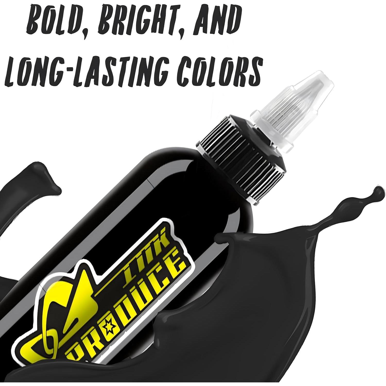 Tinta de Tatuaje Negra BAODELI 30ML - Alta Pigmentación