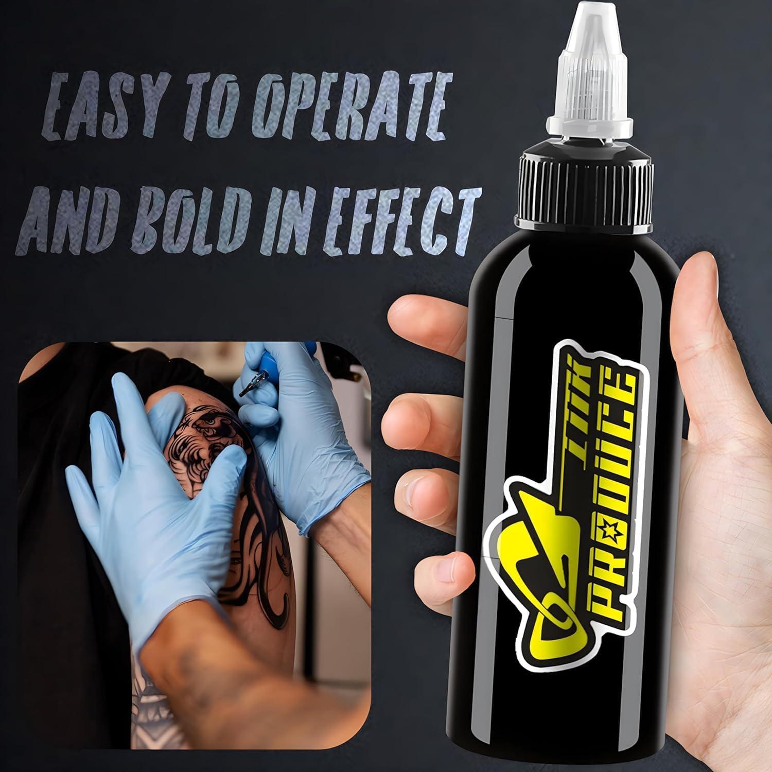 Tinta de Tatuaje Negra BAODELI 30ML - Alta Pigmentación