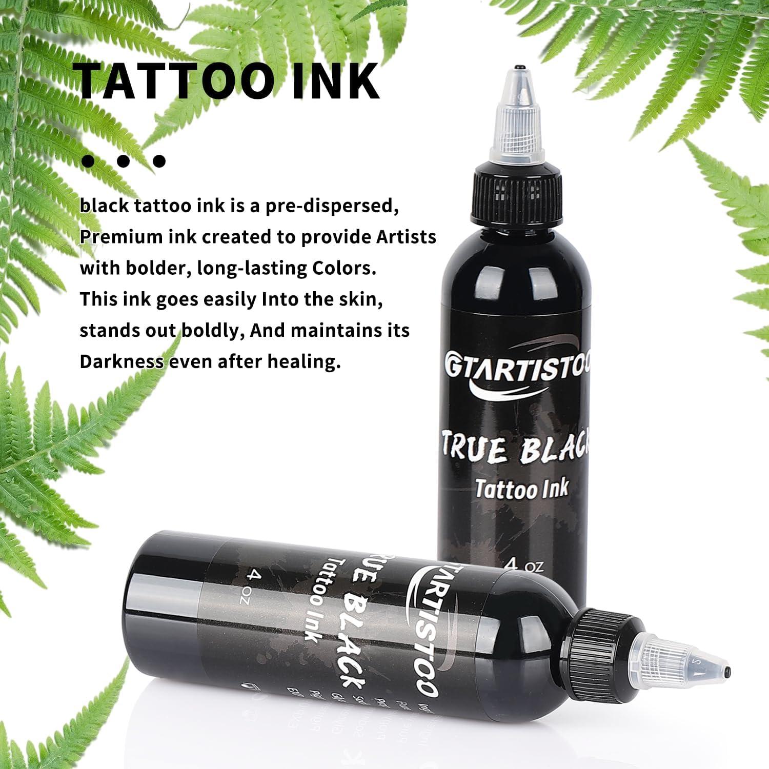 Tinta para Tatuajes Negra Profesional GTARTISTOO 120ml Vegana