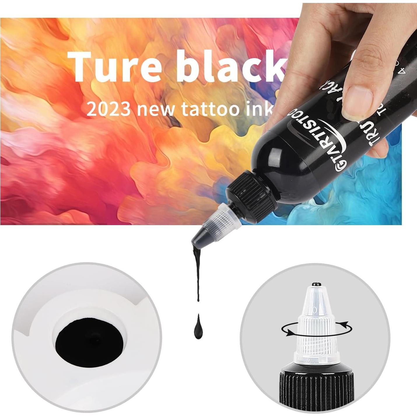 Tinta para Tatuajes Negra Profesional GTARTISTOO 120ml Vegana