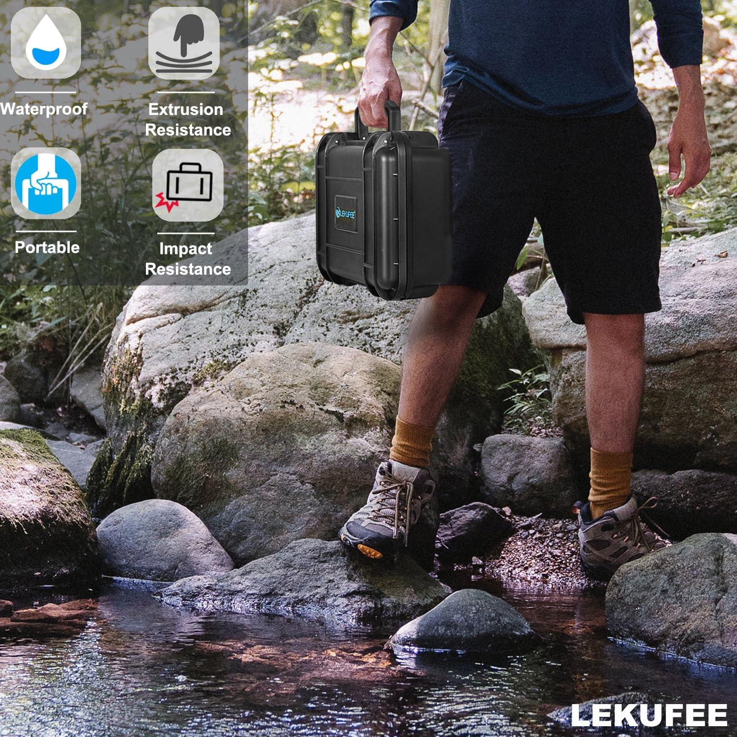 Lekufee Waterproof Hard Case Compatible with Gopro Hero 13/12/11/10/9/8/Media Mod/Gopro Volta/Creator Edition/Action Camera and Accessories(Case Only)