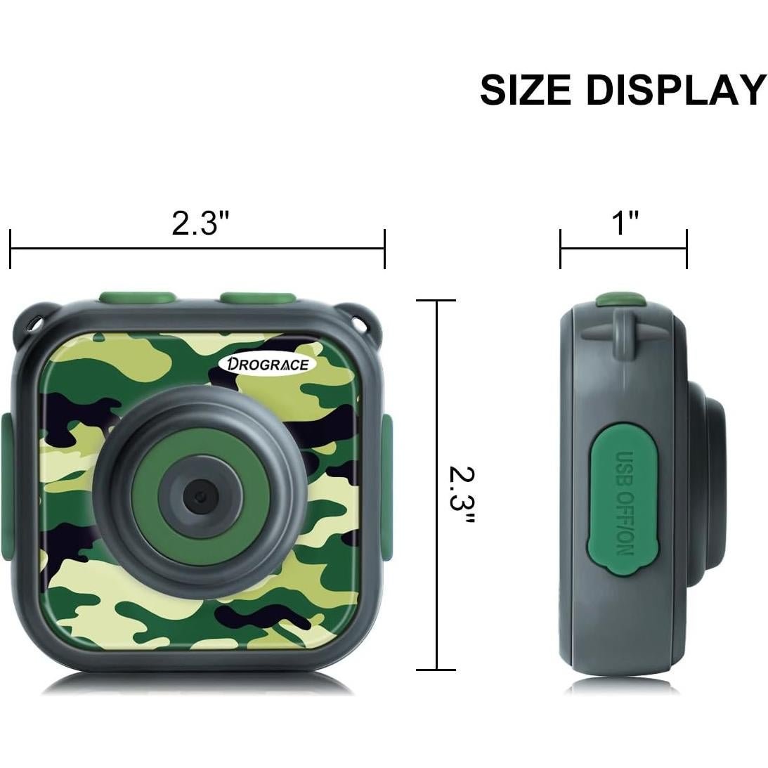 PROGRACE Waterproof Camera for Kids - Children Digital Video Cameras Underwater Camera 1080P Toddler Sports Cameras for Boys Birthday Cámara Pool Toys Age 3 4 5 6 7 8 9 10 11 12