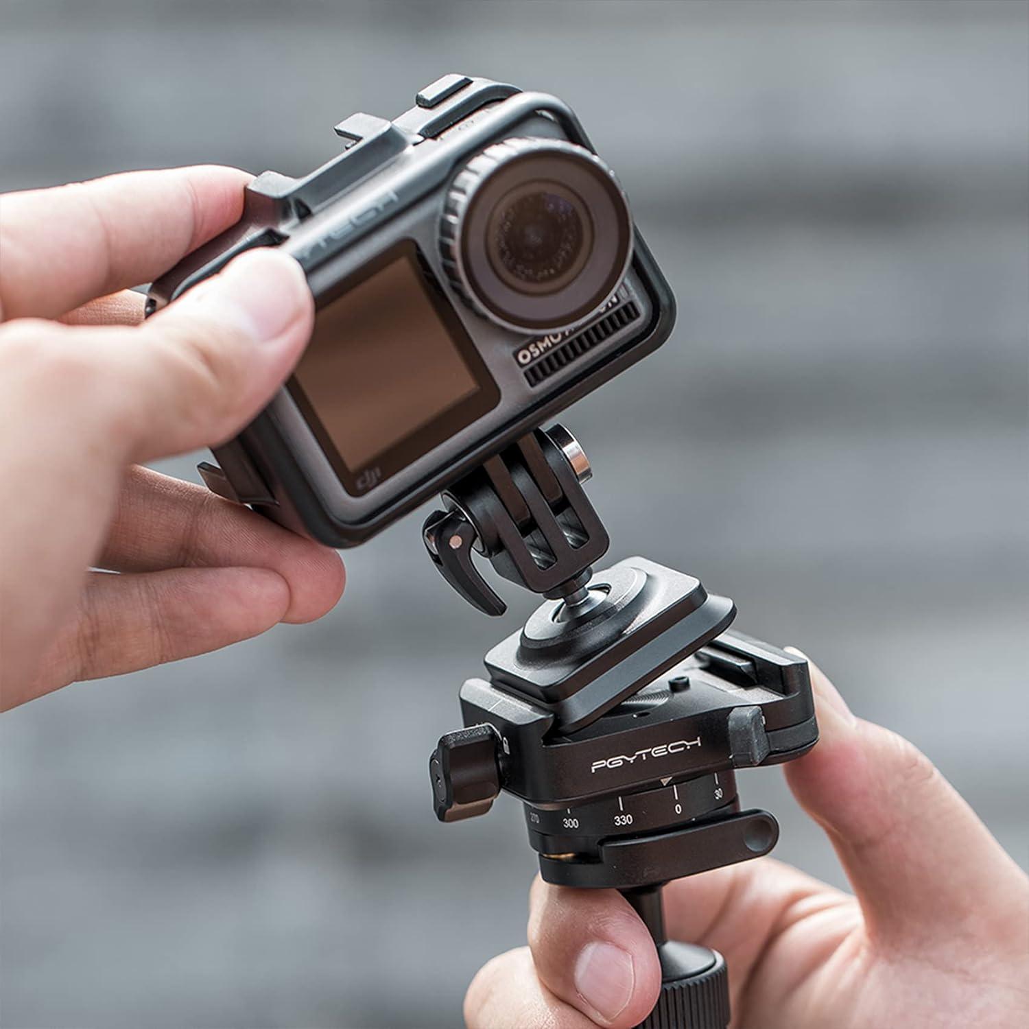 Placa de liberación rápida PGYTECH tipo Arca para cámaras de acción