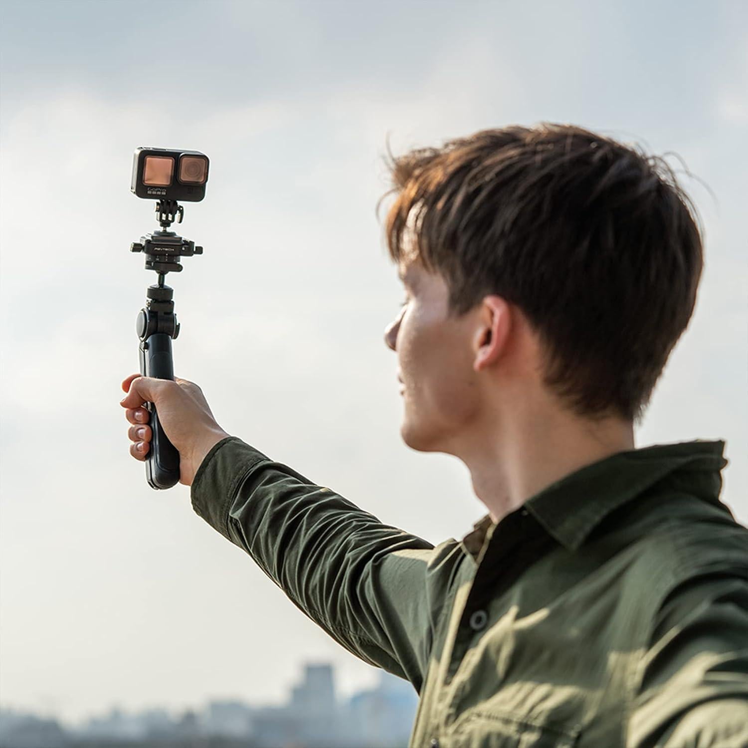 Placa de liberación rápida PGYTECH tipo Arca para cámaras de acción