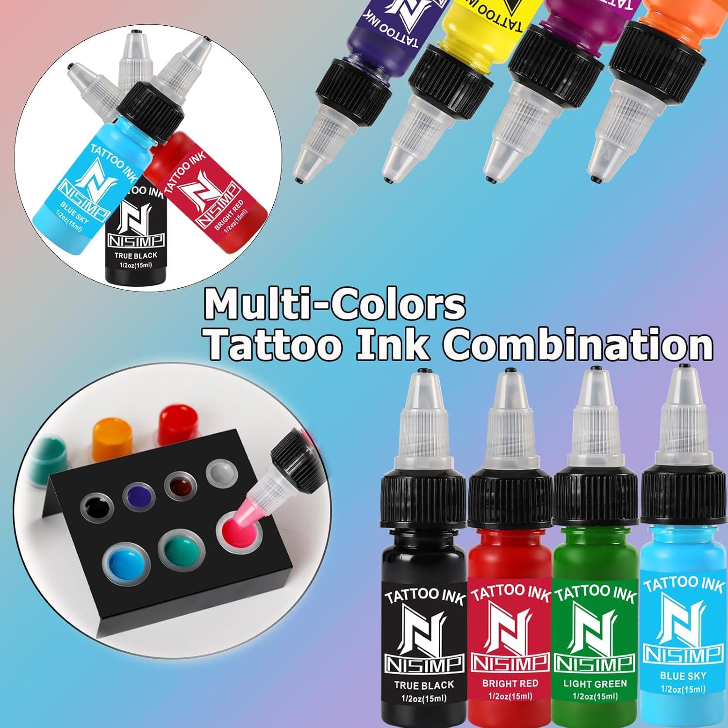 Kit de Tintas para Tatuajes NISIMP 14 Colores 15ml Profesional