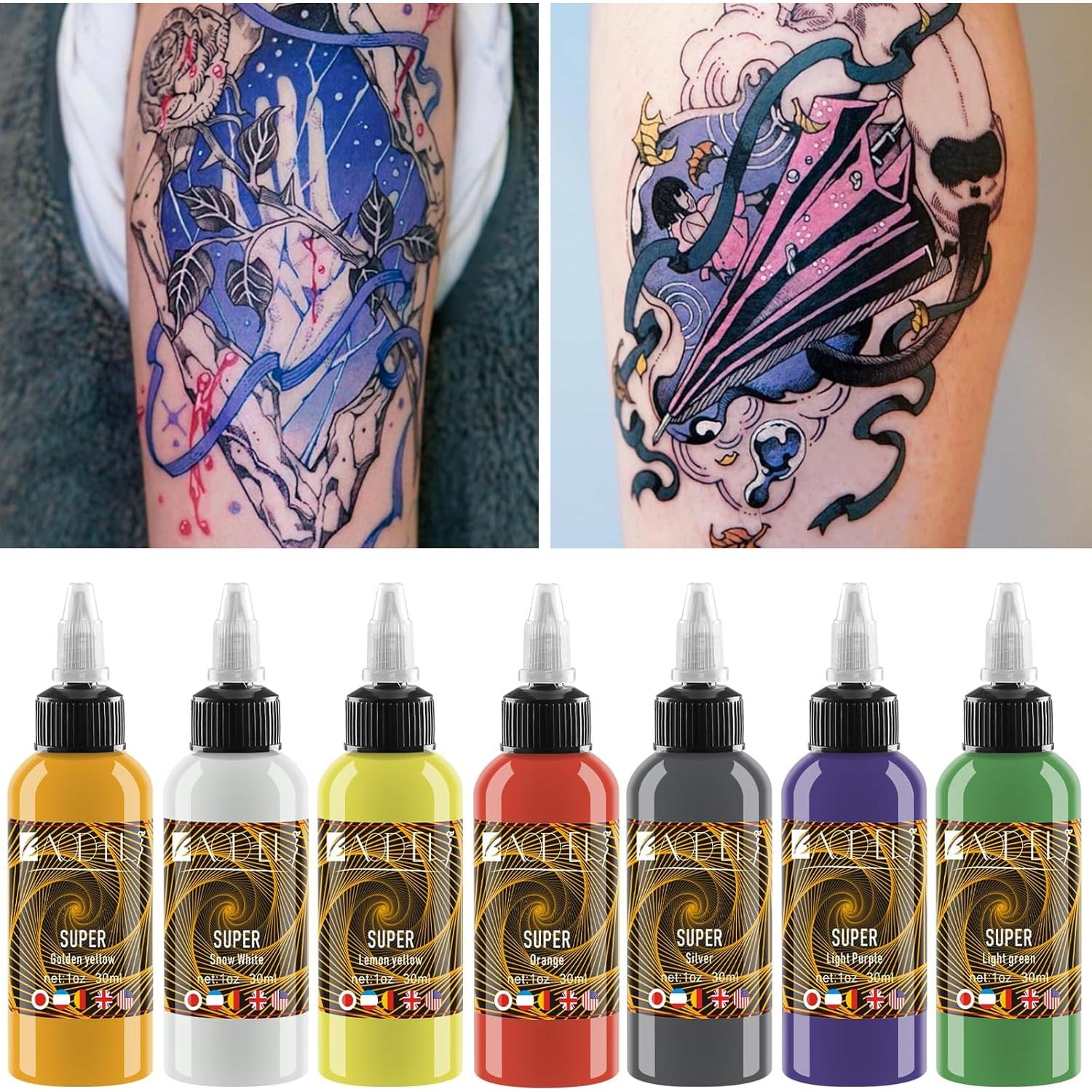 Set de Tinta para Tatuajes BAODELI 14 Colores 30 ml