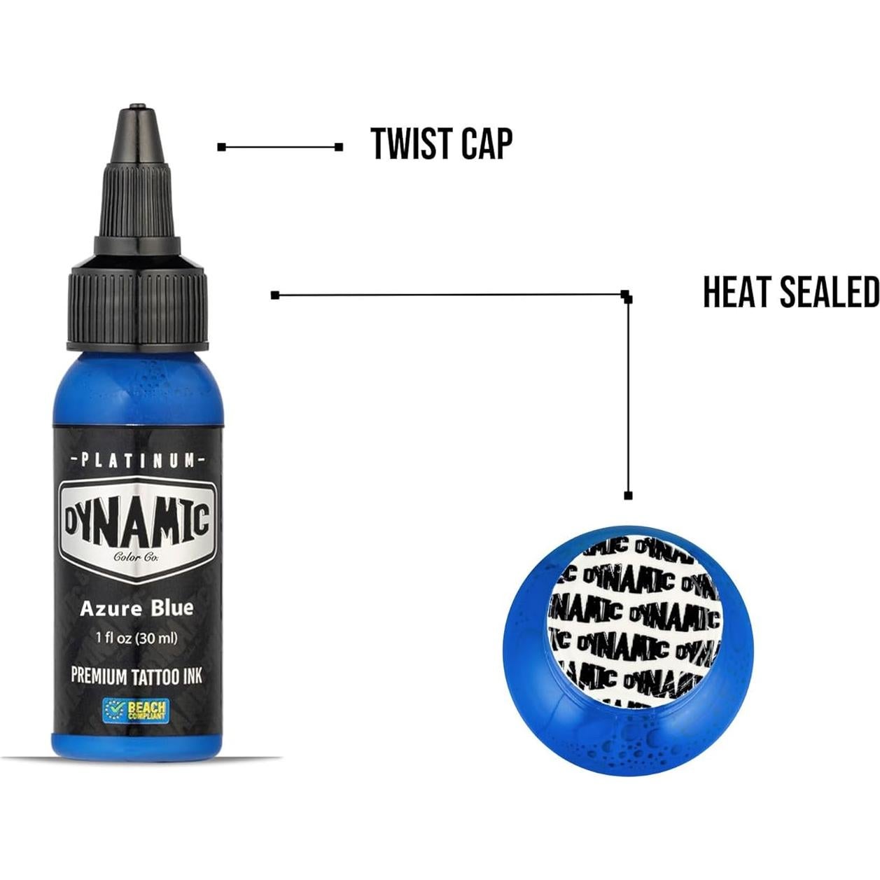 Tinta para Tatuajes Dynamic Color Platinum 30 ml Azul Cielo