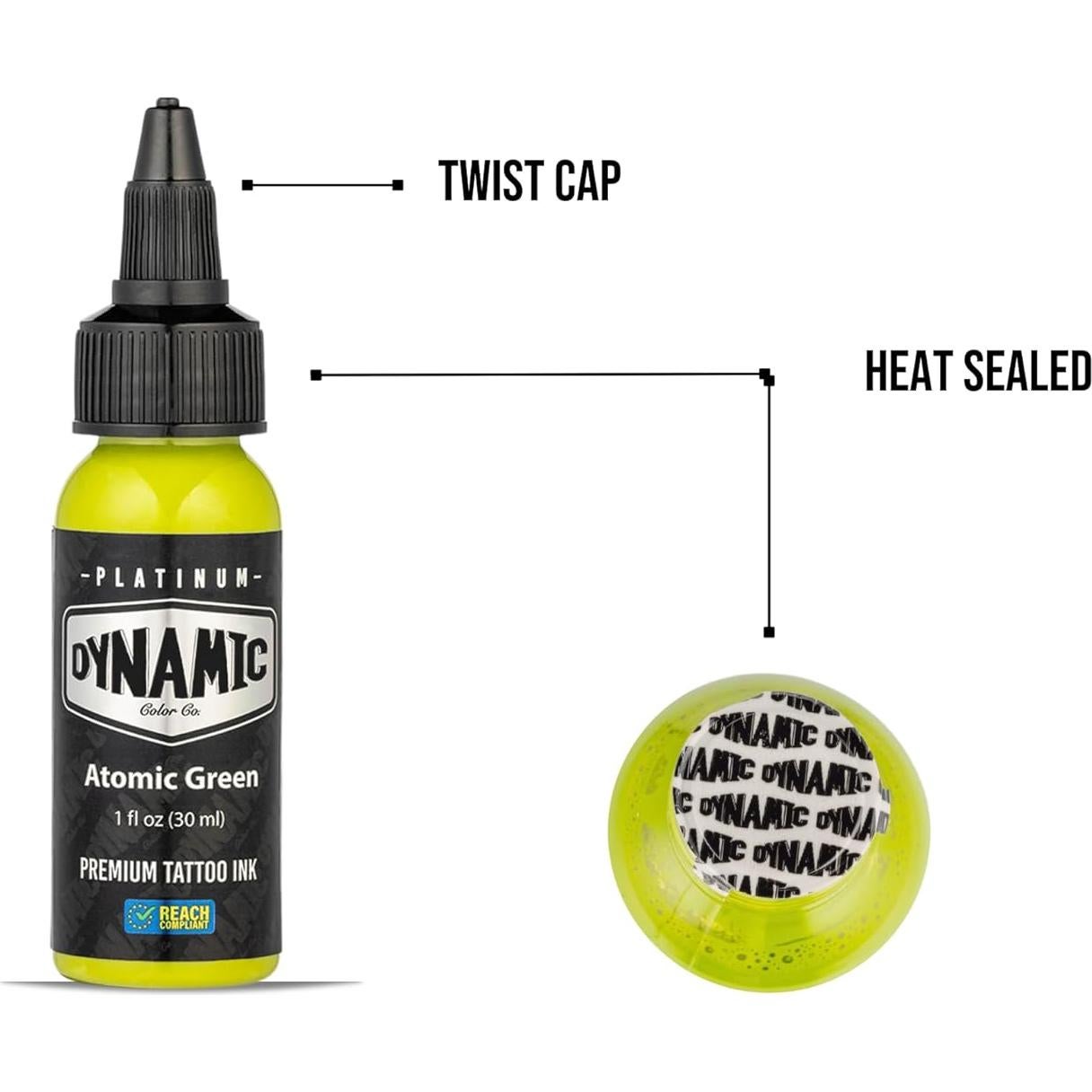 Tinta de Tatuaje Dynamic Color Co Platinum 30 ml Verde Atomic