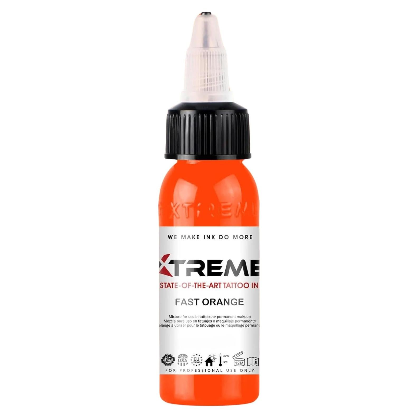 Tinta de Tatuaje Xtreme Naranja Rápido 14.79 ml Vegana