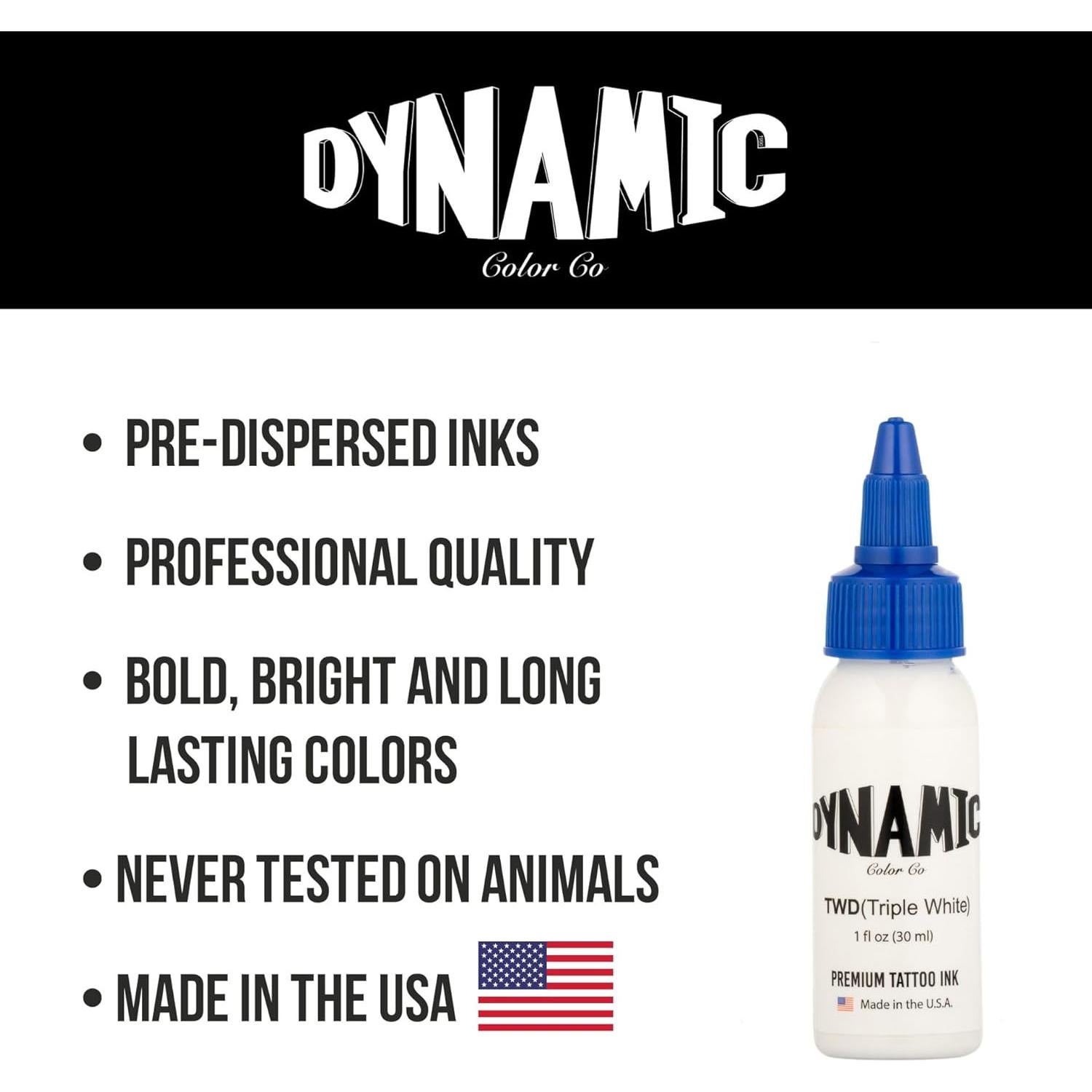 Botella de Tinta Blanca Dynamic Color 1oz (59g) Profesional