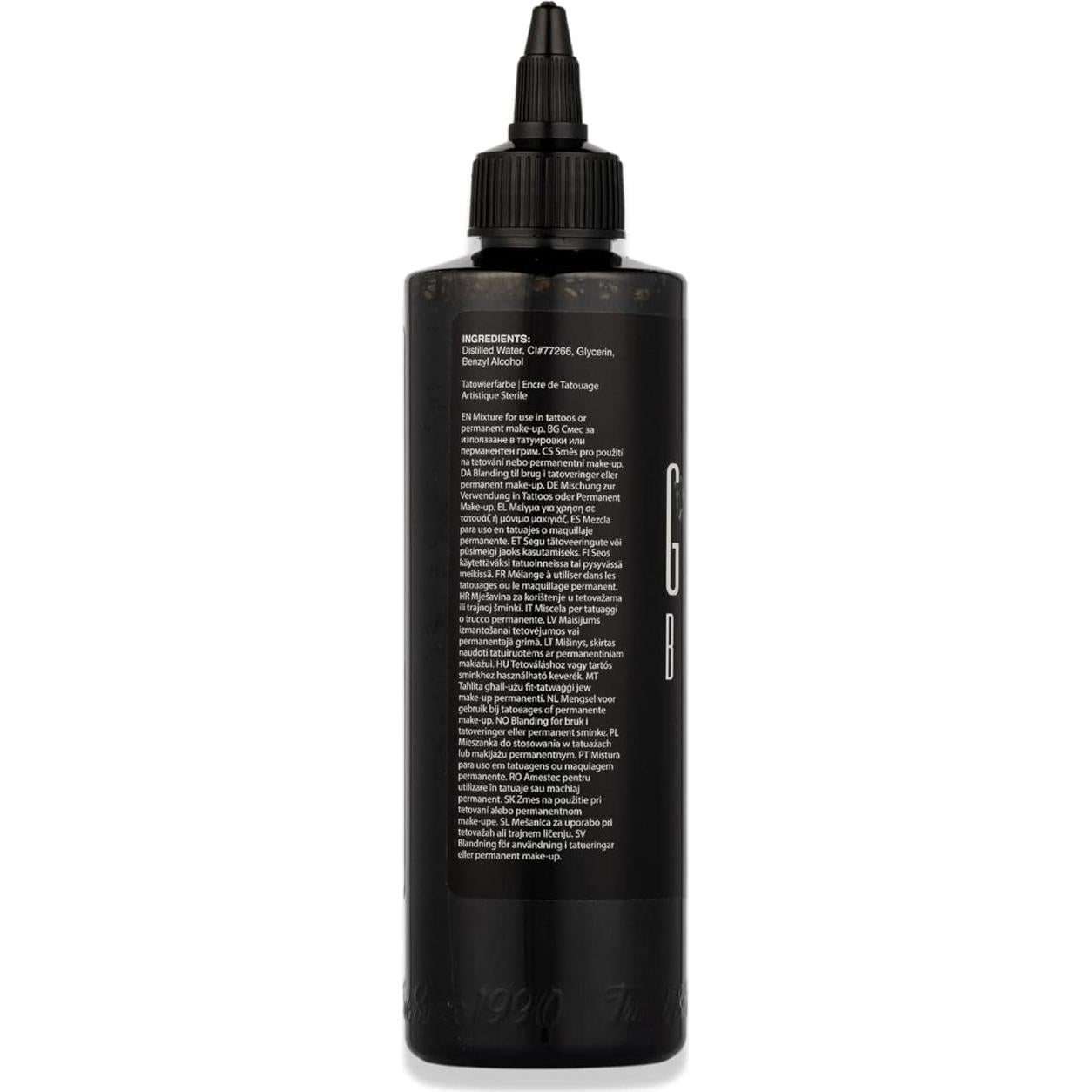 Tinta para Tatuajes Ganga Black Dynamic Color 240ml REACH
