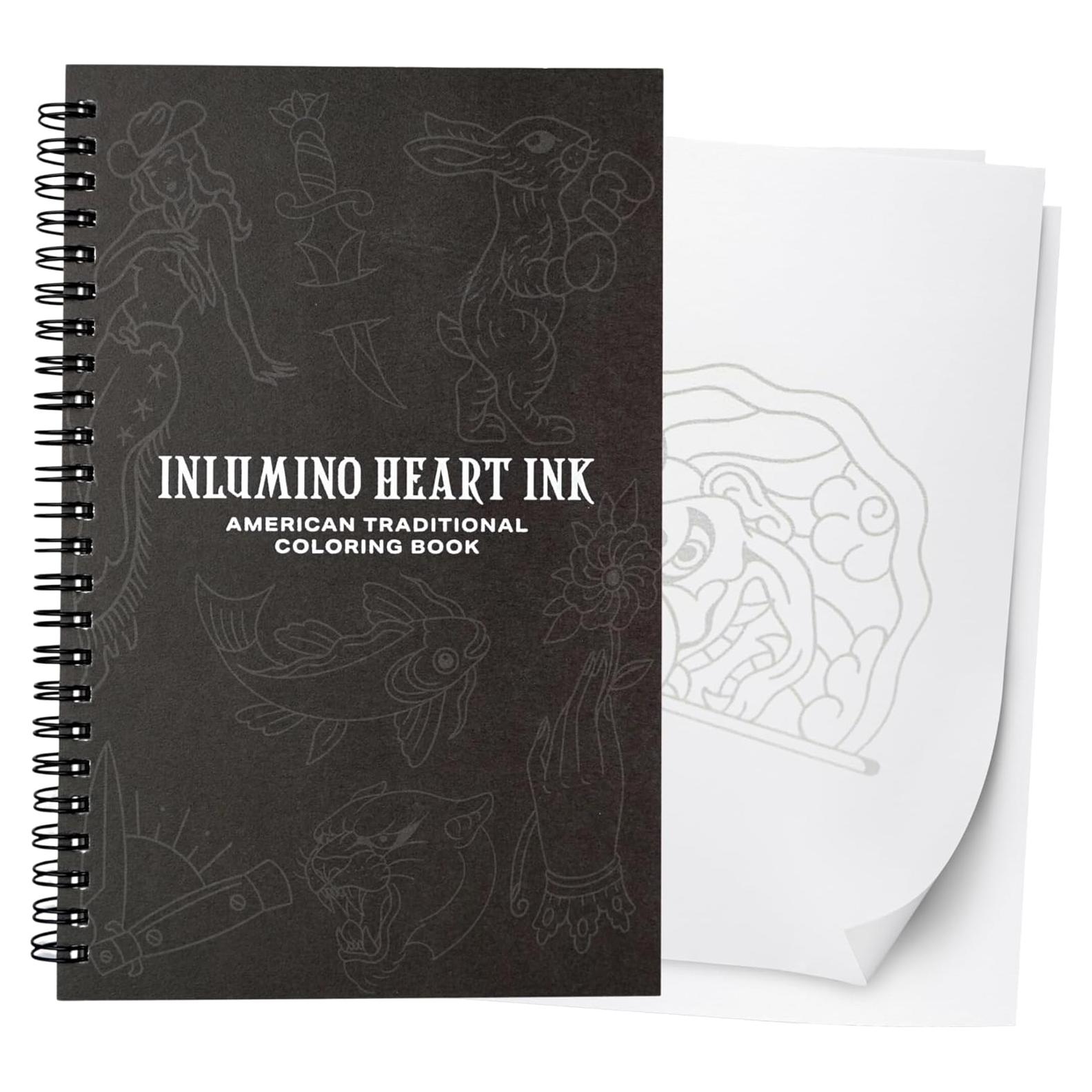 Libro para Colorear Inlumino Heart Ink - 40 Hojas 240 GSM