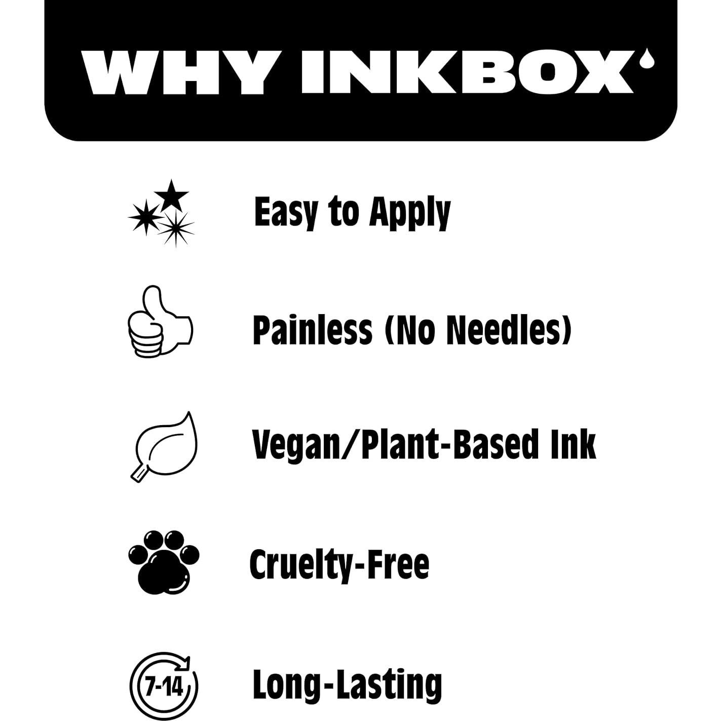 Inkbox Temporary Tattoos, Semi-Permanent Tattoo, One Premium Easy Long Lasting, Water-Resistant Temp Tattoo with For Now Ink - Lasts 1-2 Weeks, Love Tattoo, 1 x 1 in, Make Love