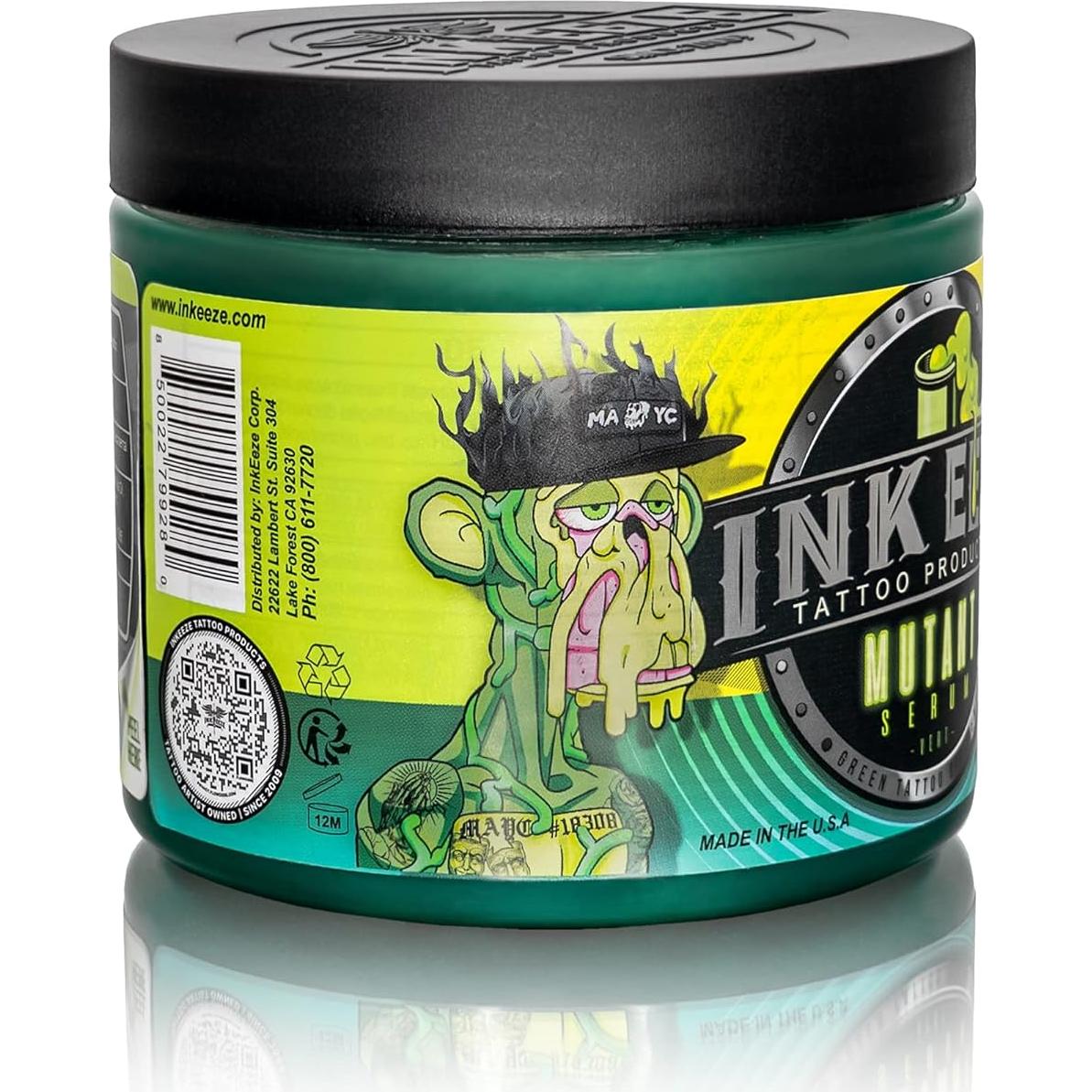 Ungüento Tattoo Verde Inkeeze Serum Mutante 16oz Edición Limitada
