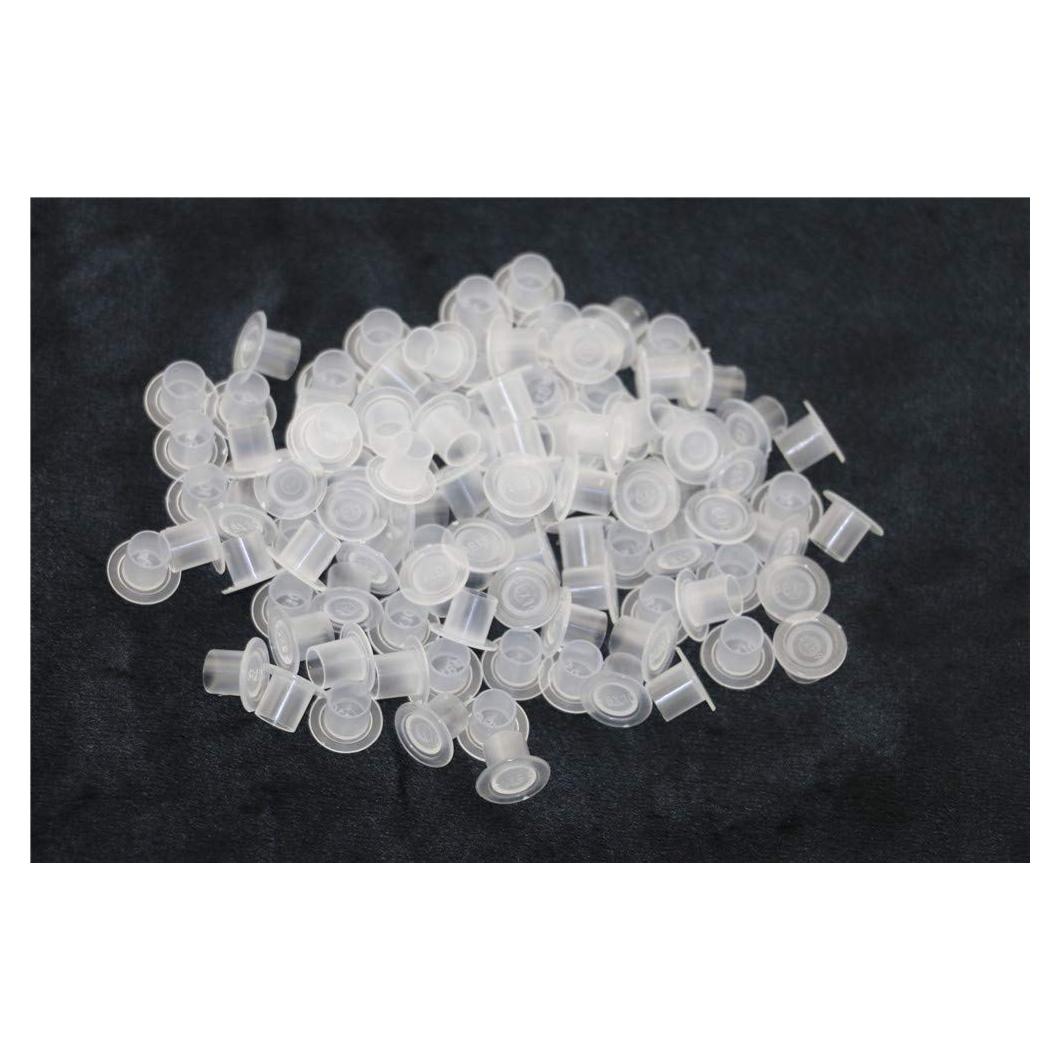 1000 Tapas de Tinta para Tatuajes Needlehouse 10x8mm Transparentes