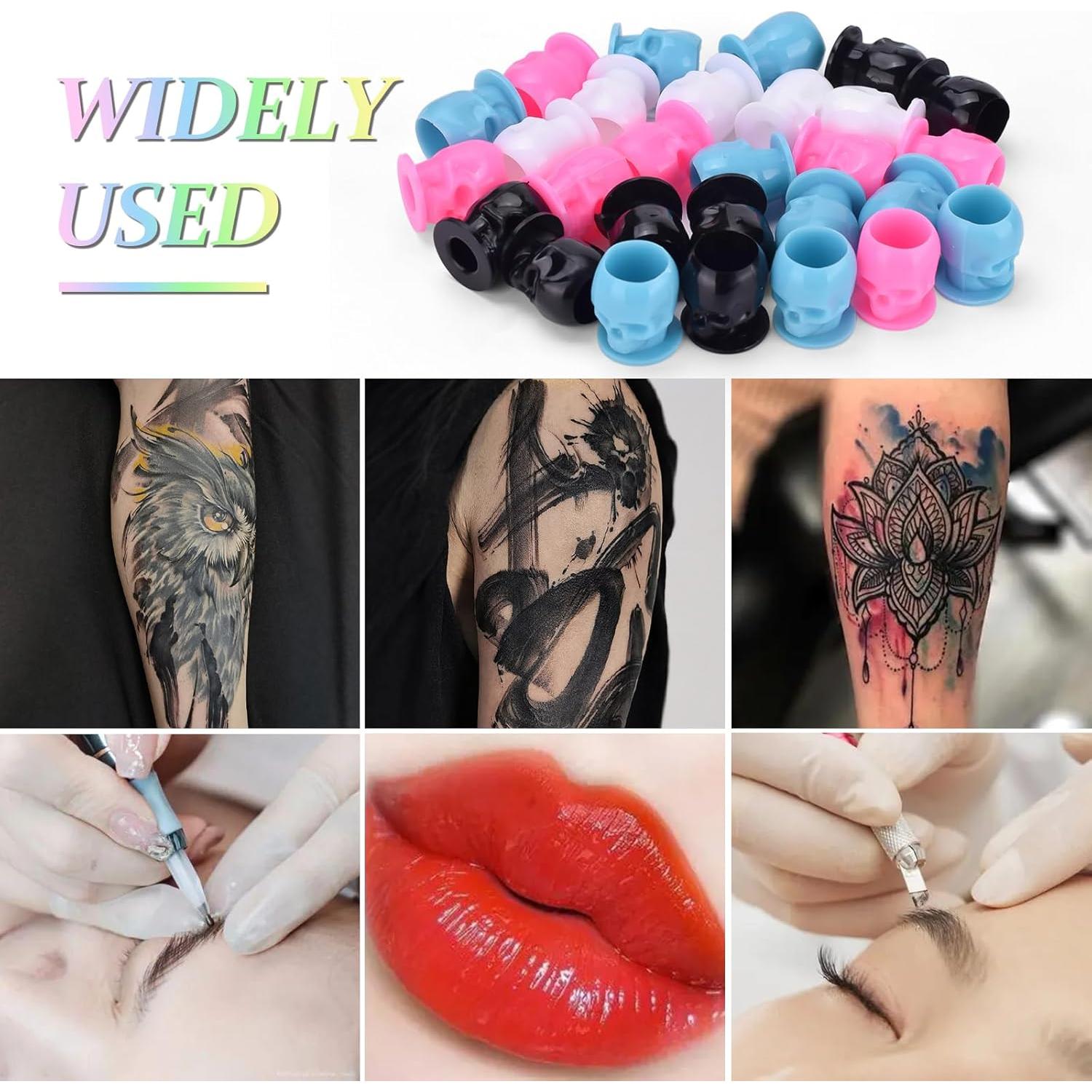 200 Copas de Tinta Desechables BAMTTOO - Diseño Calavera