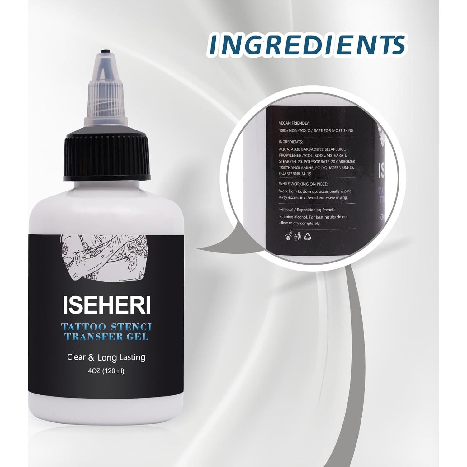 Gel de Transferencia de Tatuaje ISEHERI 113g Hipoalergénico