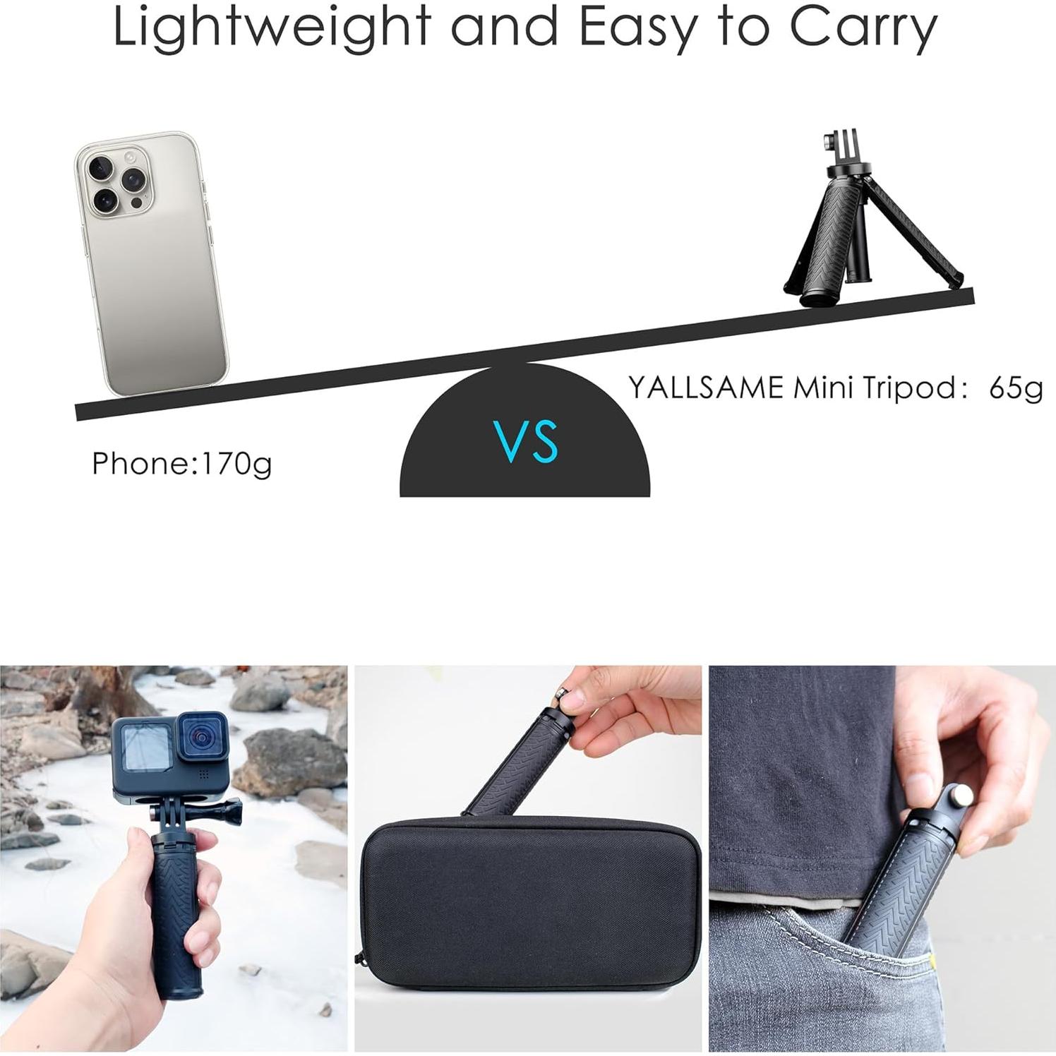 Palo de Selfie Trípode YALLSAME Extensible para GoPro
