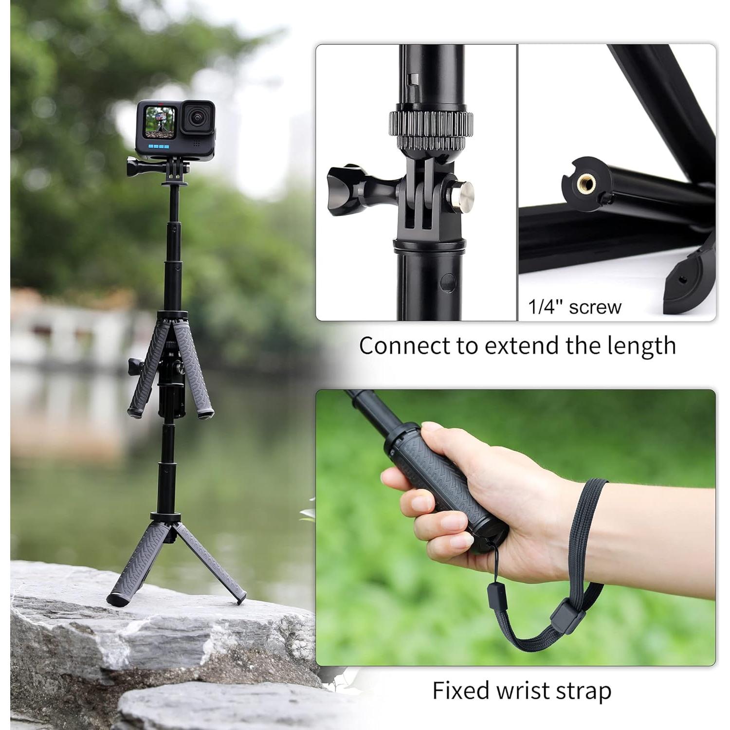 Palo de Selfie Trípode YALLSAME Extensible para GoPro