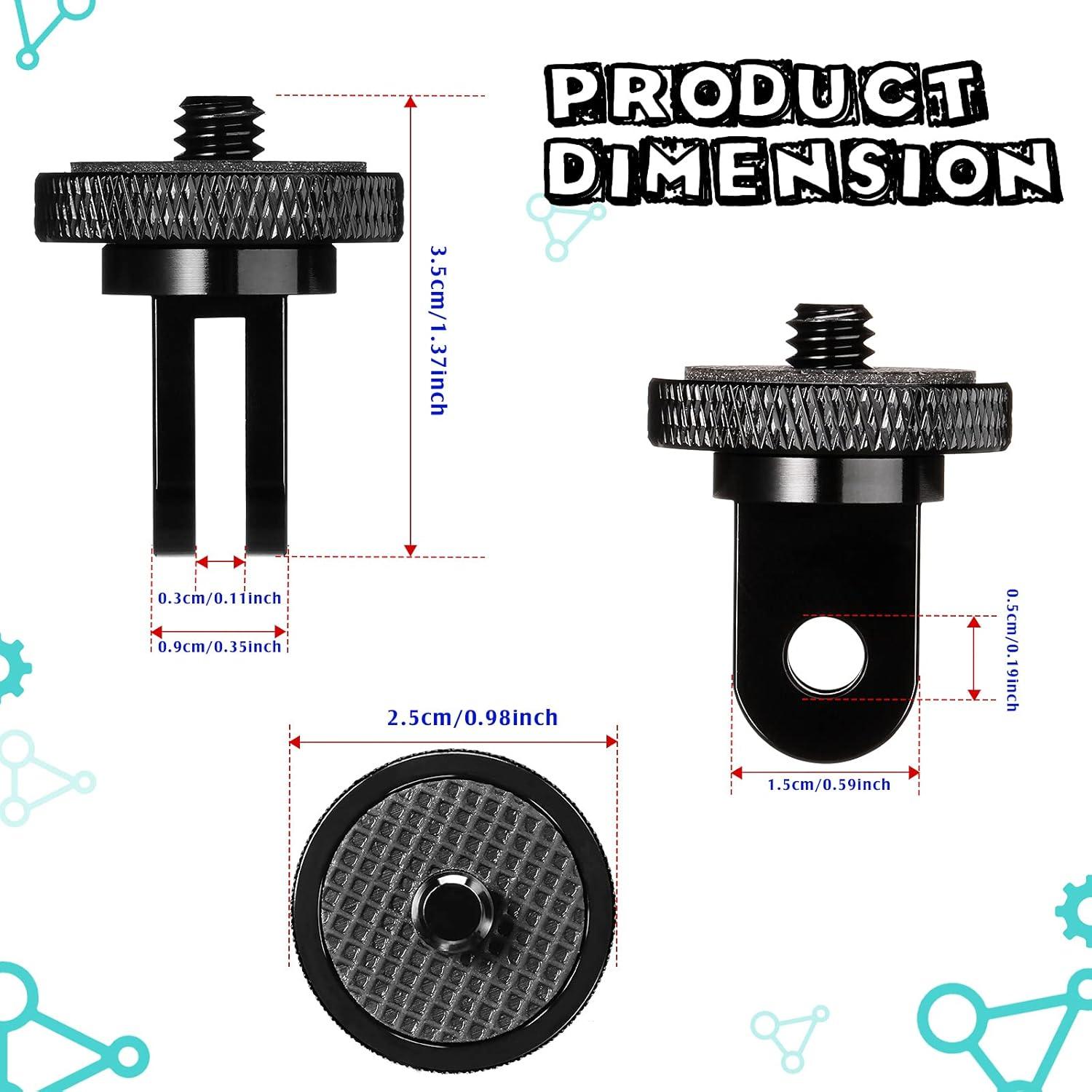 Adaptador de Montaje de Trípode Frienda 4 Piezas Aluminio 1/4