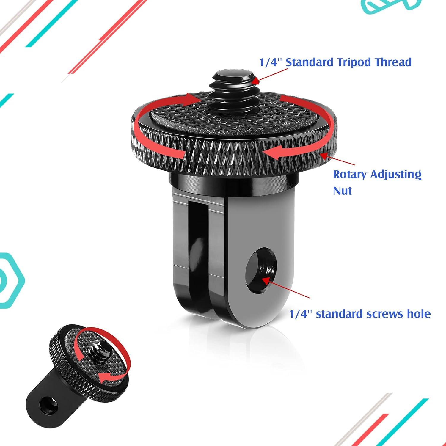 Adaptador de Montaje de Trípode Frienda 4 Piezas Aluminio 1/4