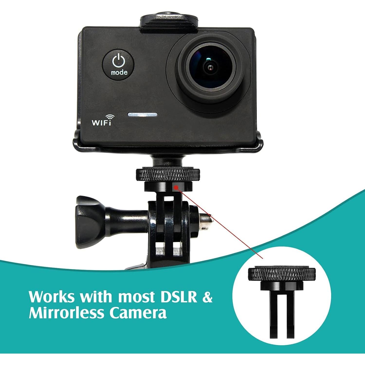 Adaptador de Montaje de Trípode Frienda 4 Piezas Aluminio 1/4