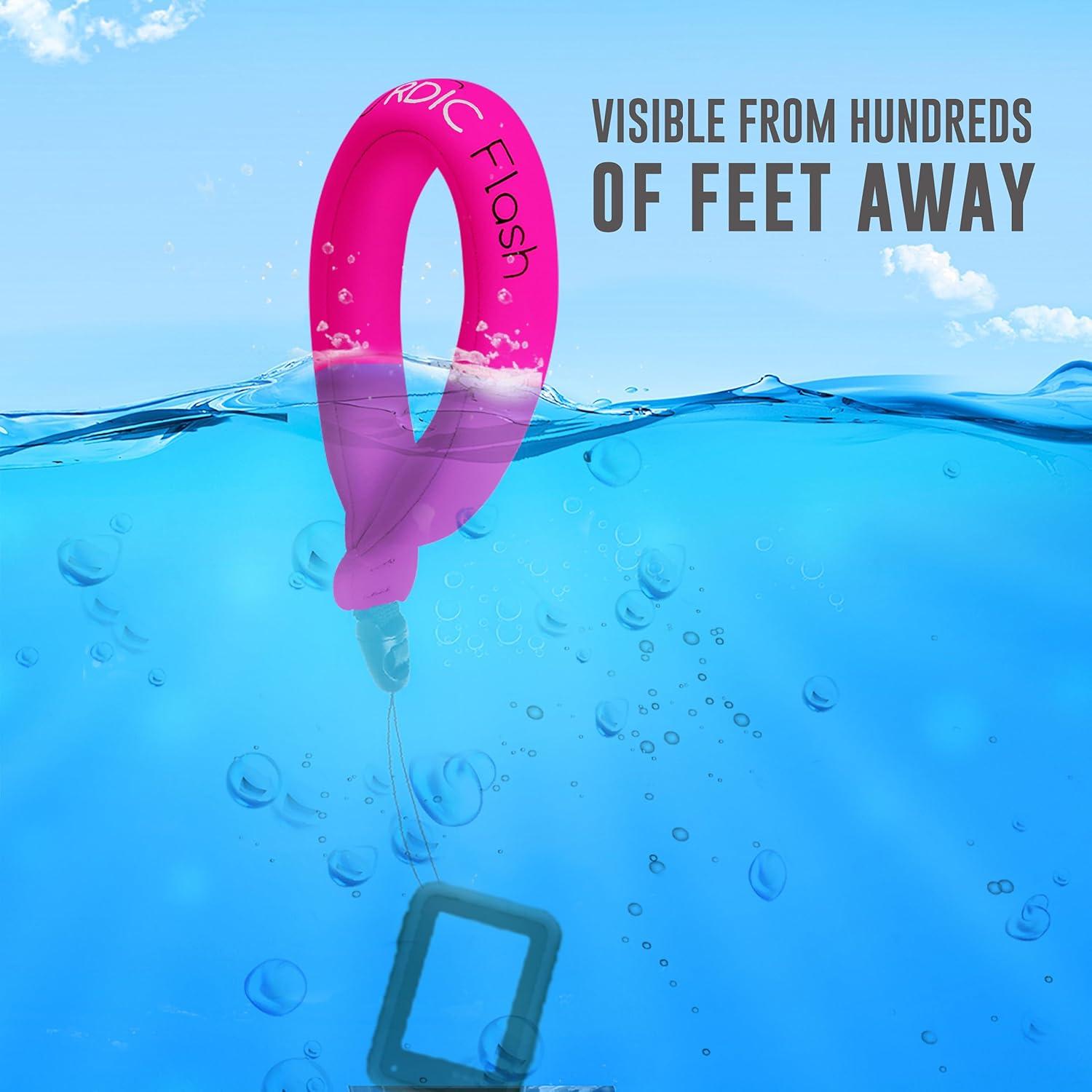 Flotador de Cámara Impermeable - Correa Flotante Rosa y Verde